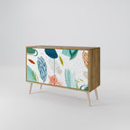 BOTANICAL HURRICANE Sideboard mit 2 Türen in Eiche-Optik
