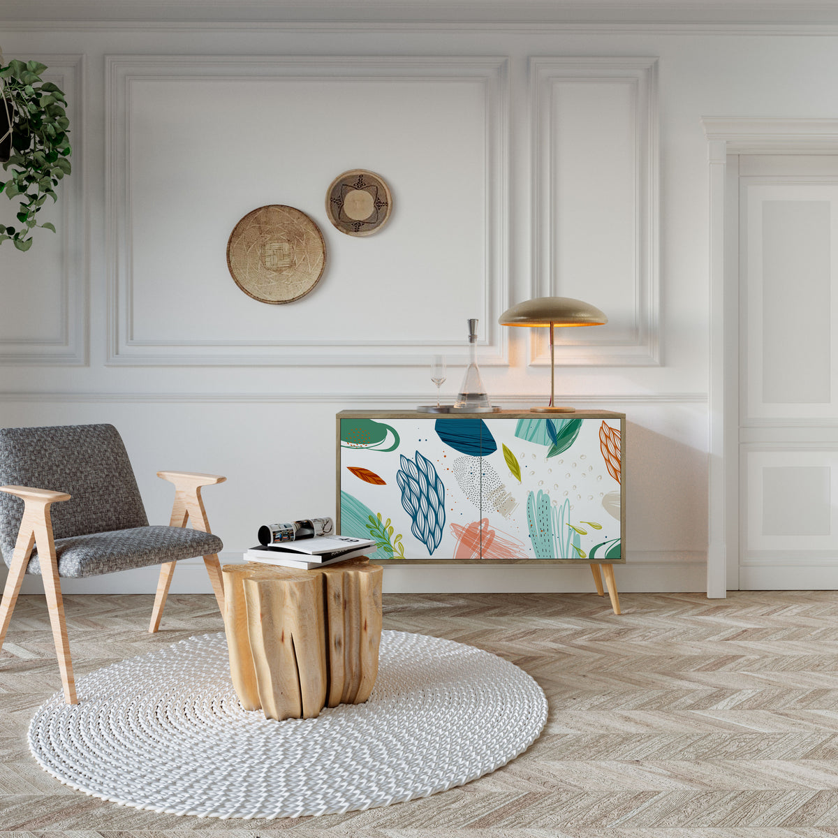 BOTANICAL HURRICANE 2-türiges Sideboard