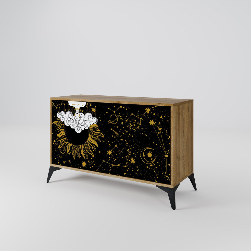 STELLAR CONSTELLATIONS Sideboard mit 2 Türen in Eichenoptik
