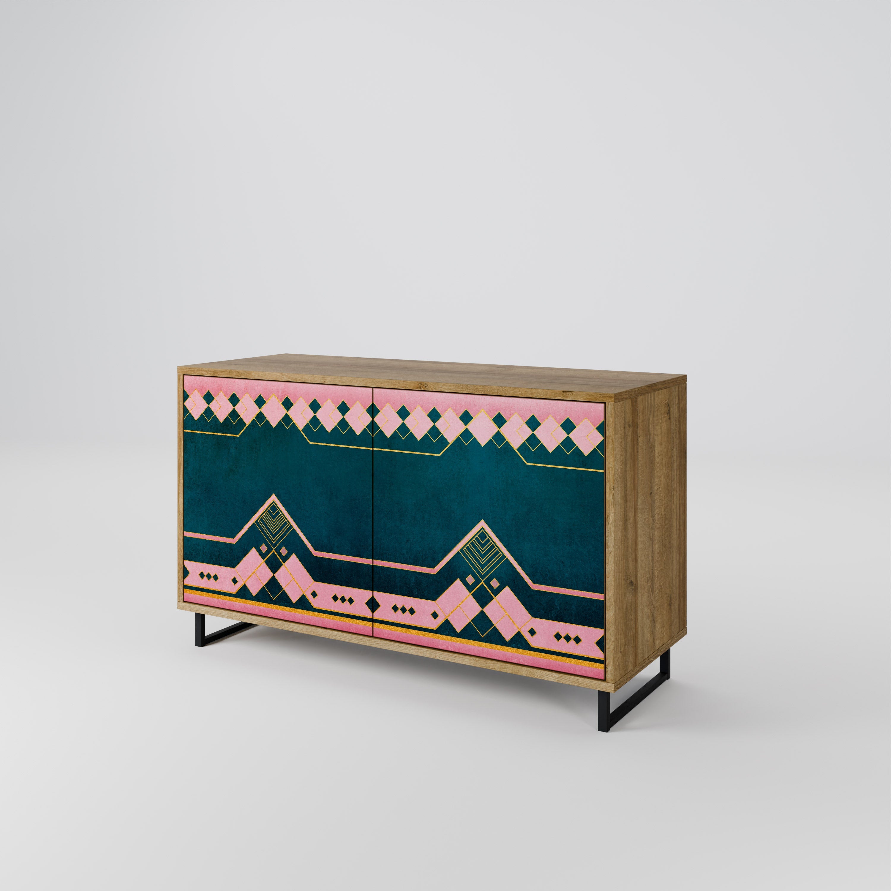 ROYAL COMPOSITION Sideboard mit 2 Türen in Eichenoptik
