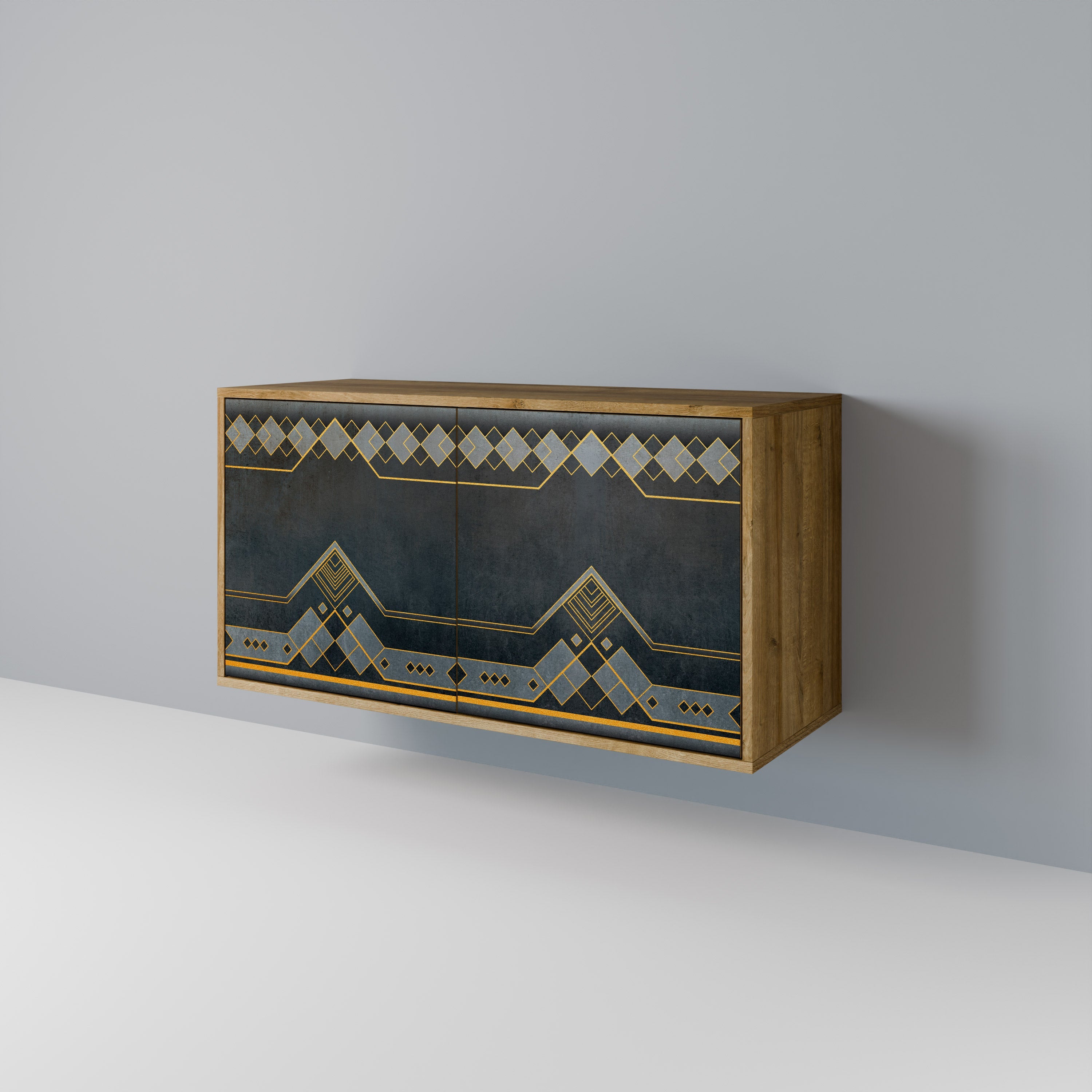 ROYAL ORDINARINESS Sideboard mit 2 Türen in Eichenoptik