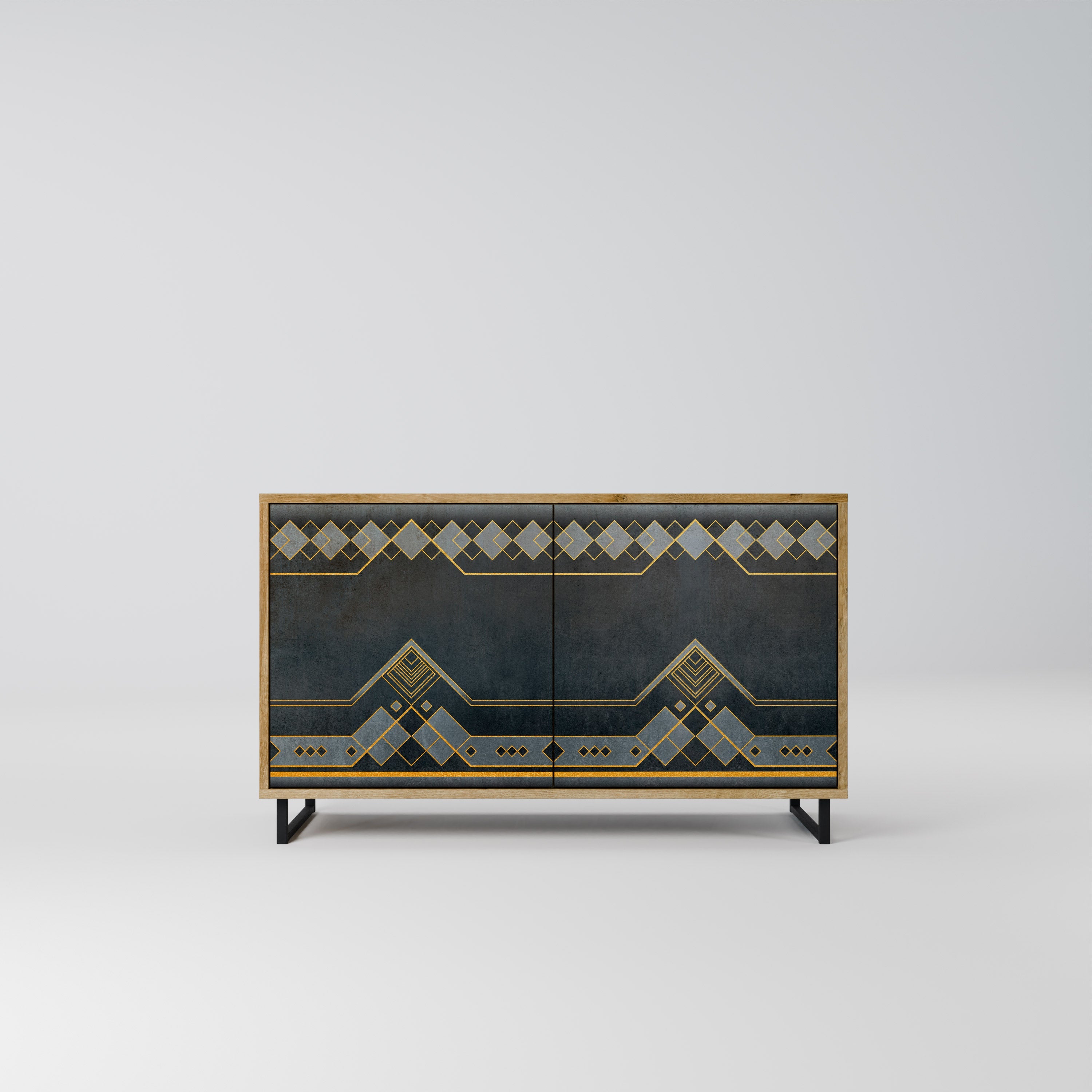 ROYAL ORDINARINESS Sideboard mit 2 Türen in Eichenoptik