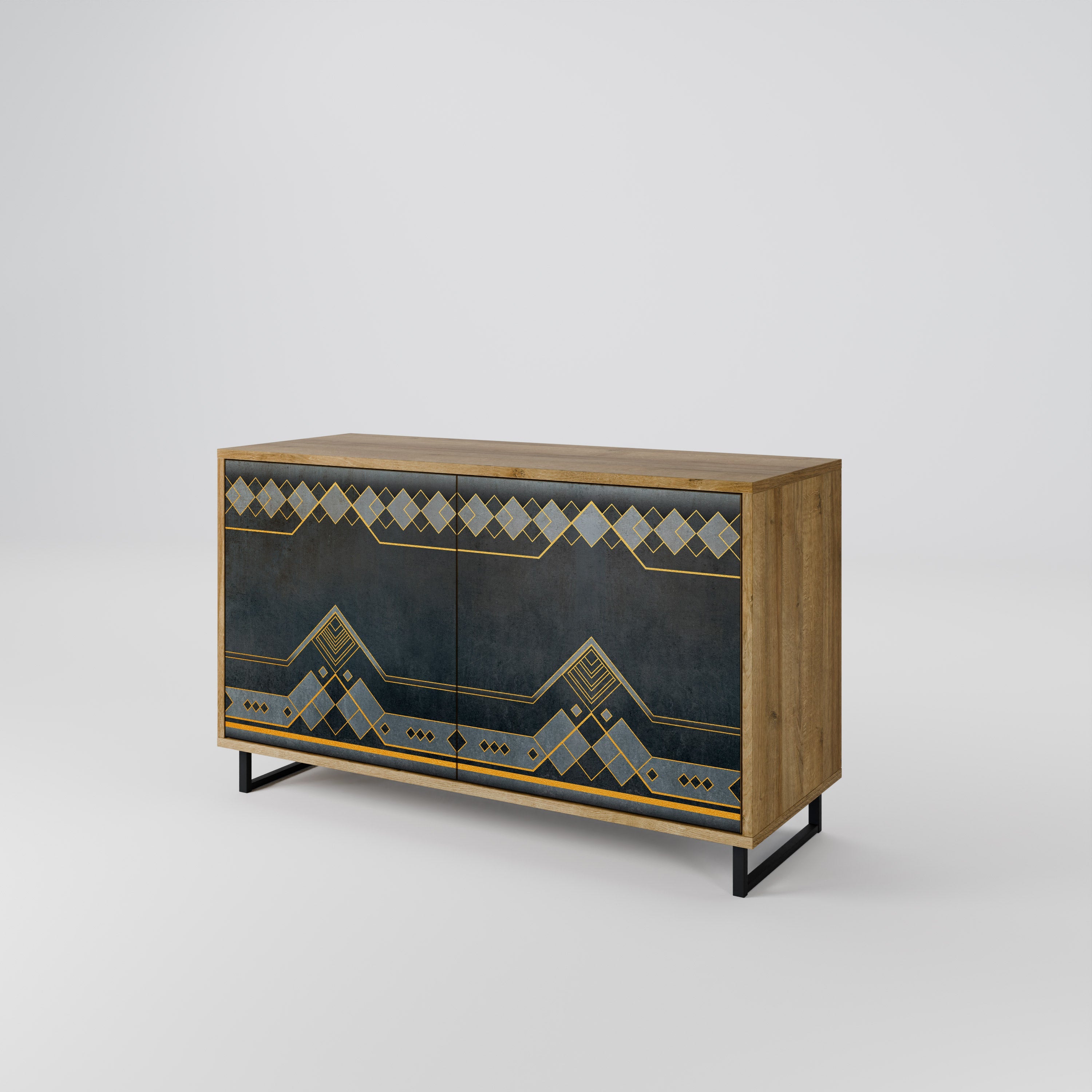 ROYAL ORDINARINESS Sideboard mit 2 Türen in Eichenoptik