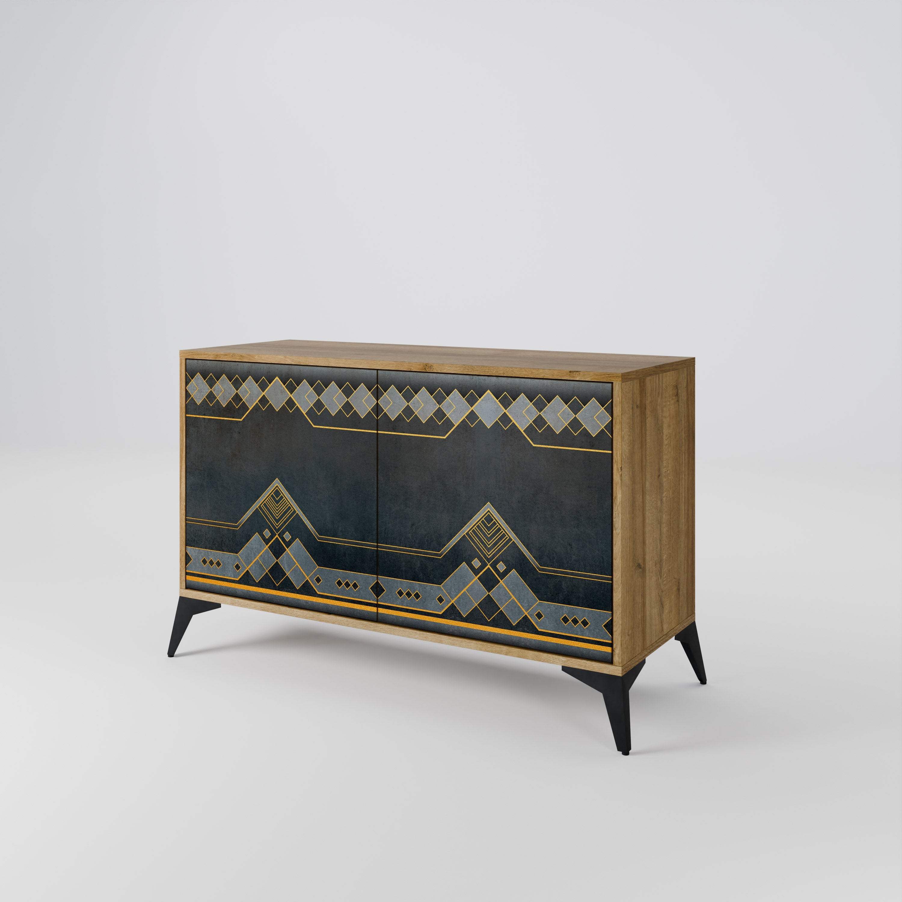 ROYAL ORDINARINESS Sideboard mit 2 Türen in Eichenoptik