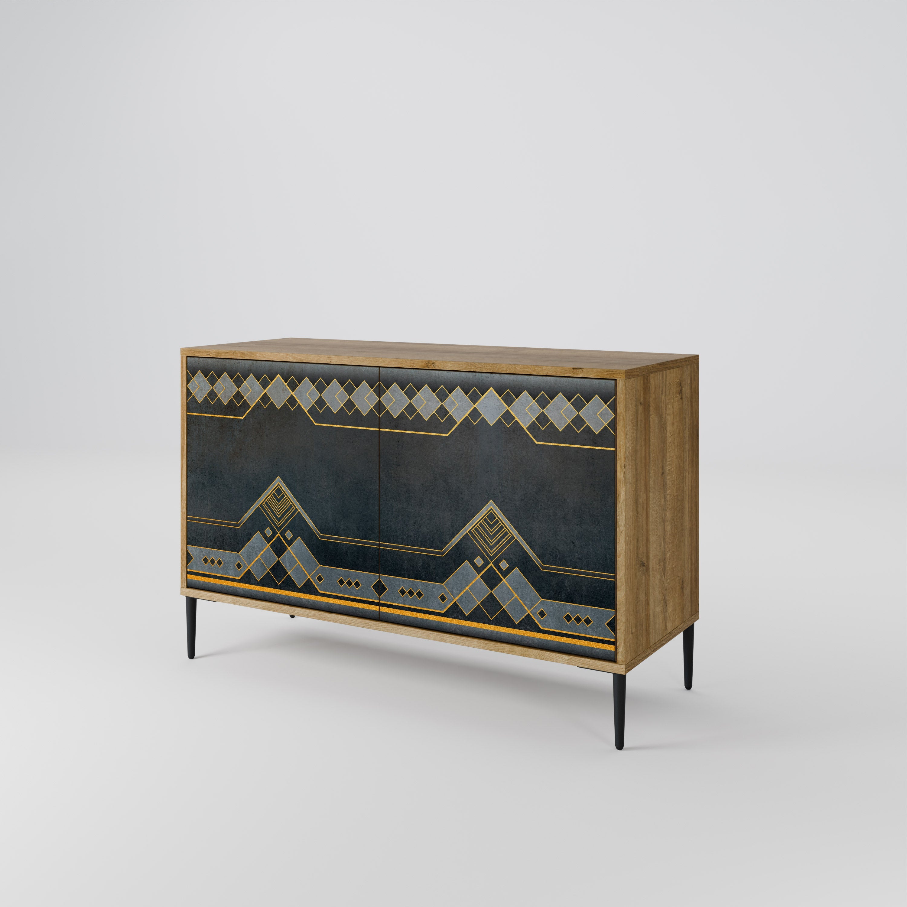 ROYAL ORDINARINESS Sideboard mit 2 Türen in Eichenoptik