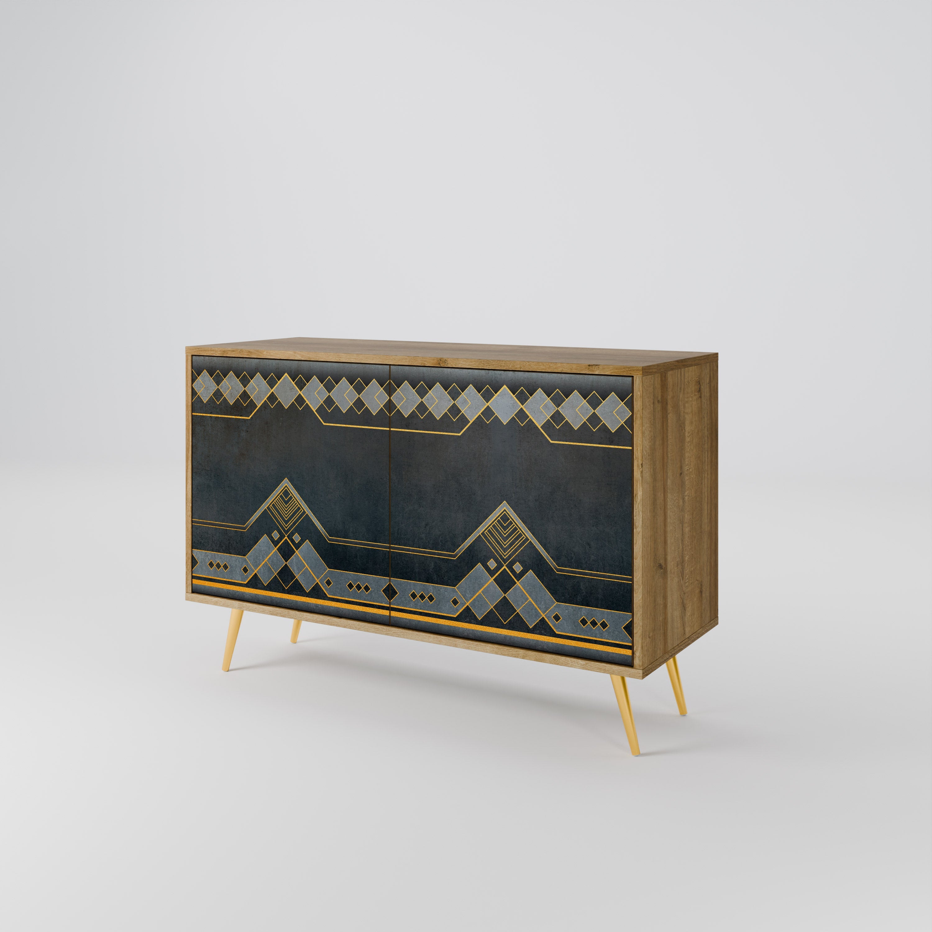 ROYAL ORDINARINESS Sideboard mit 2 Türen in Eichenoptik
