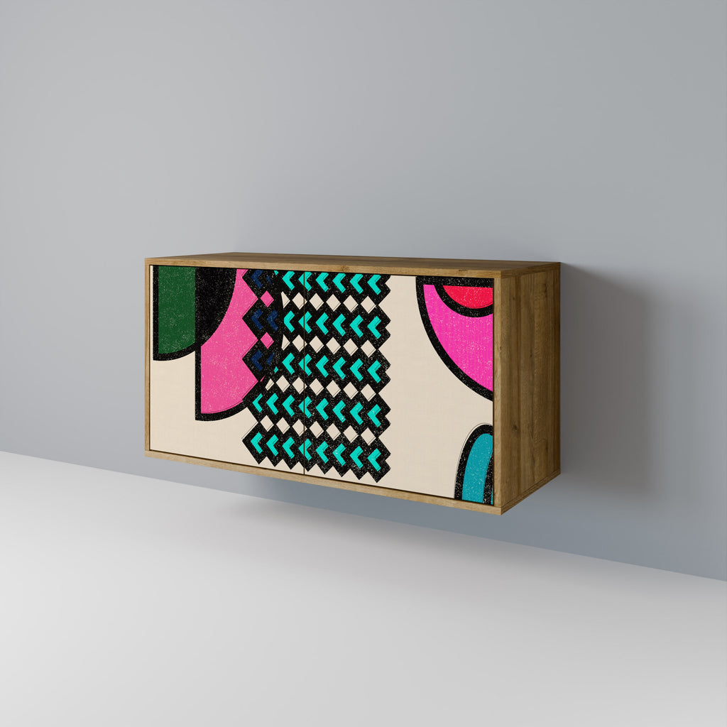 GEOMETRIC RHAPSODY Sideboard mit 2 Türen in Eichenoptik