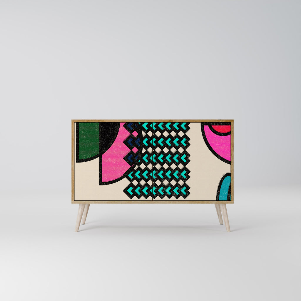 GEOMETRIC RHAPSODY Sideboard mit 2 Türen in Eichenoptik