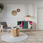 GEOMETRIC RHAPSODY Sideboard mit 2 Türen in Eiche-Optik