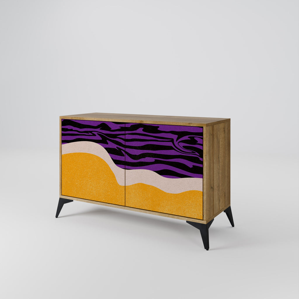 INDEPENDENT BORDER Sideboard mit 2 Türen in Eichenoptik