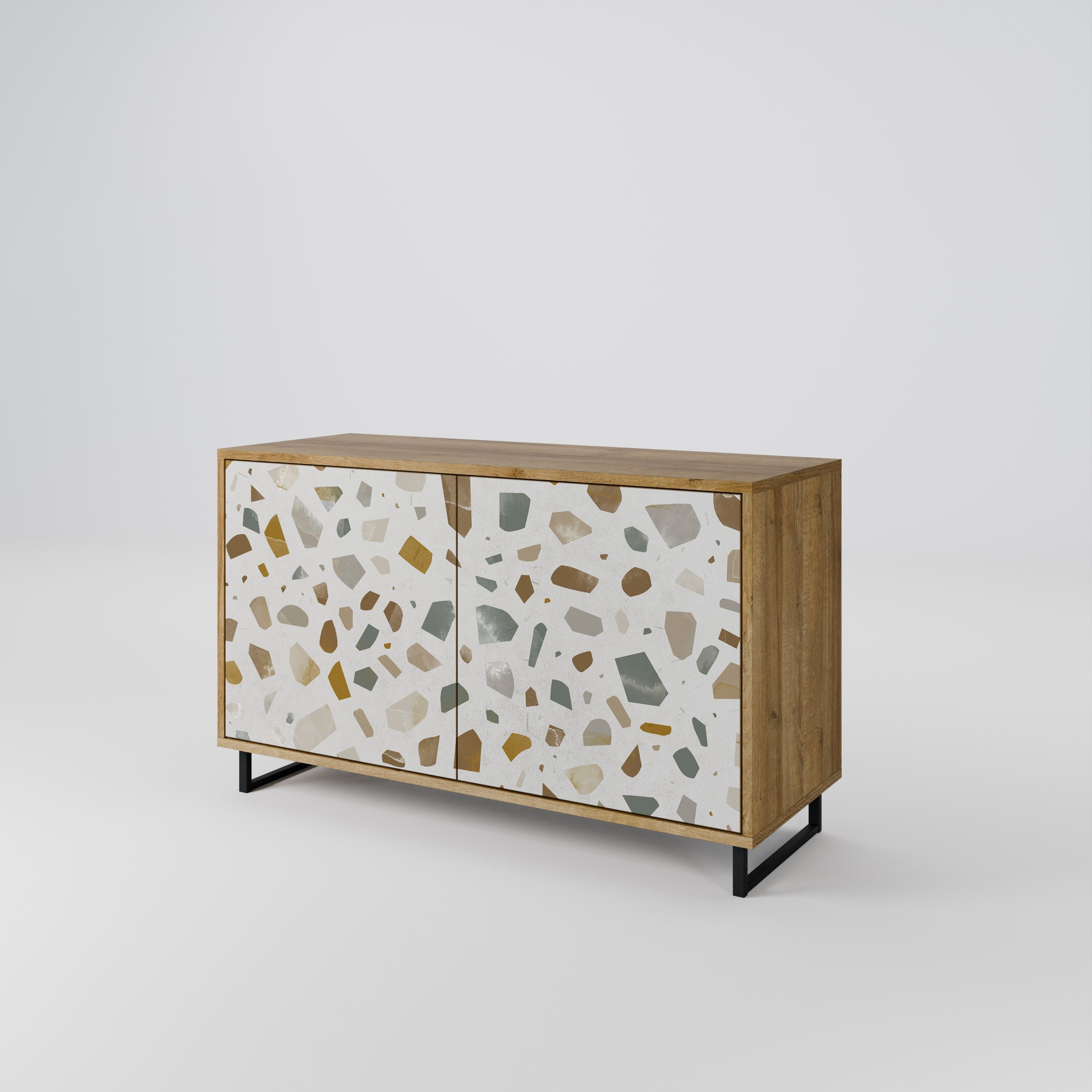 PIECES OF TOMORROW Sideboard mit 2 Türen in Eichenoptik