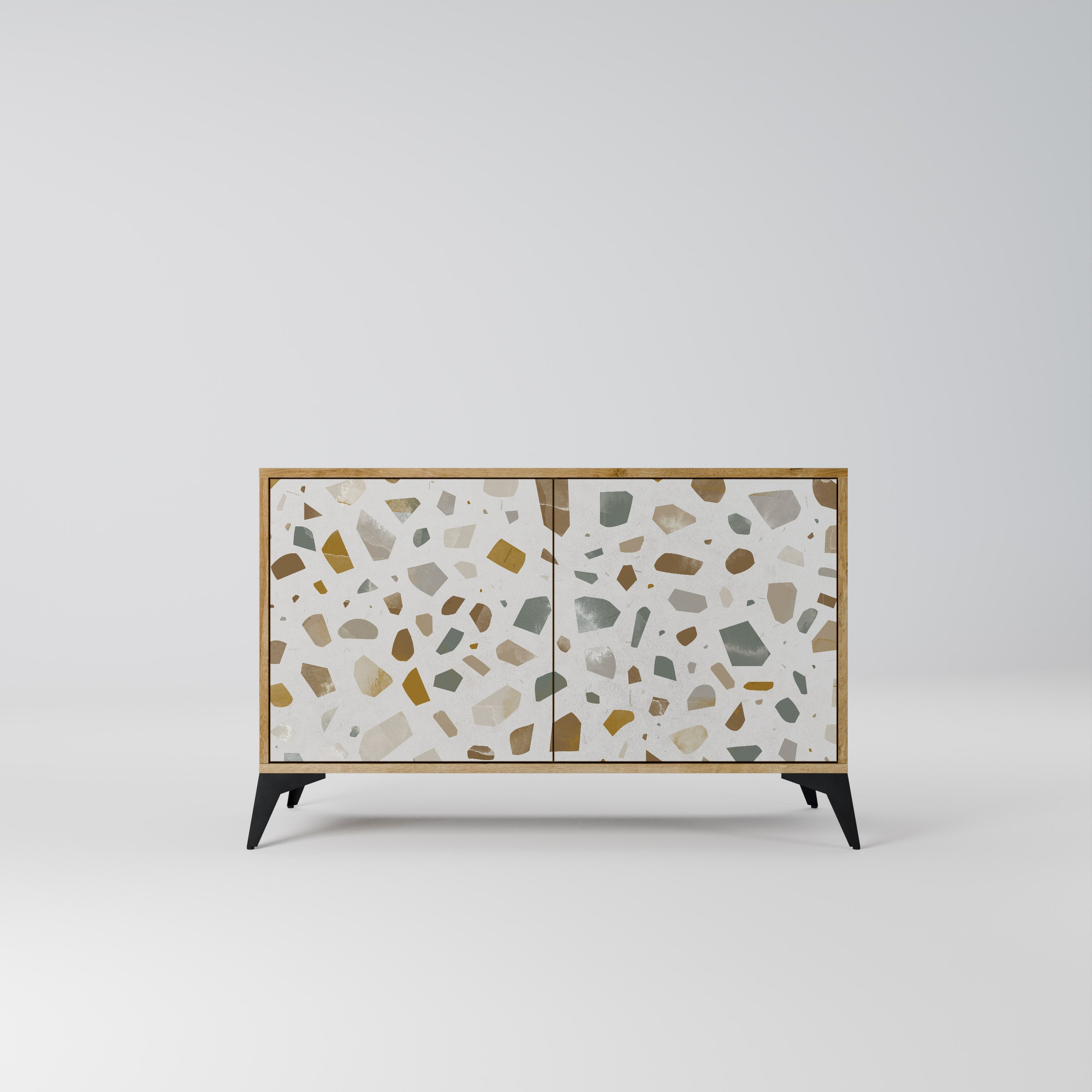 PIECES OF TOMORROW Sideboard mit 2 Türen in Eichenoptik