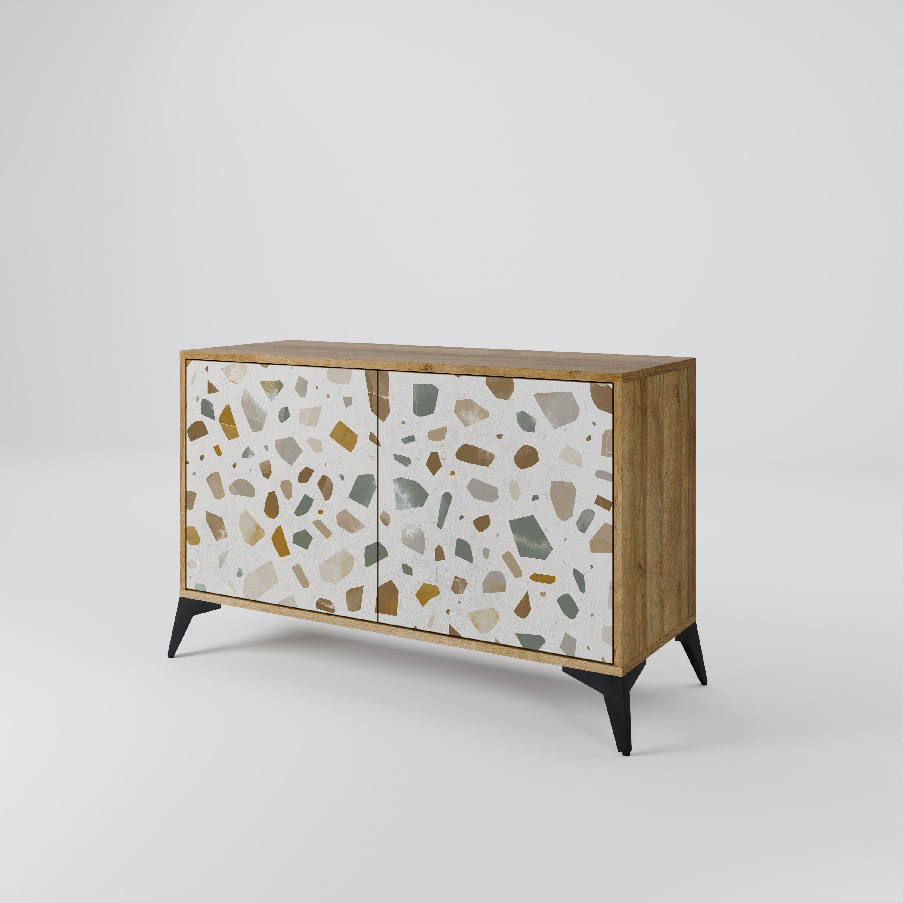 PIECES OF TOMORROW Sideboard mit 2 Türen in Eichenoptik
