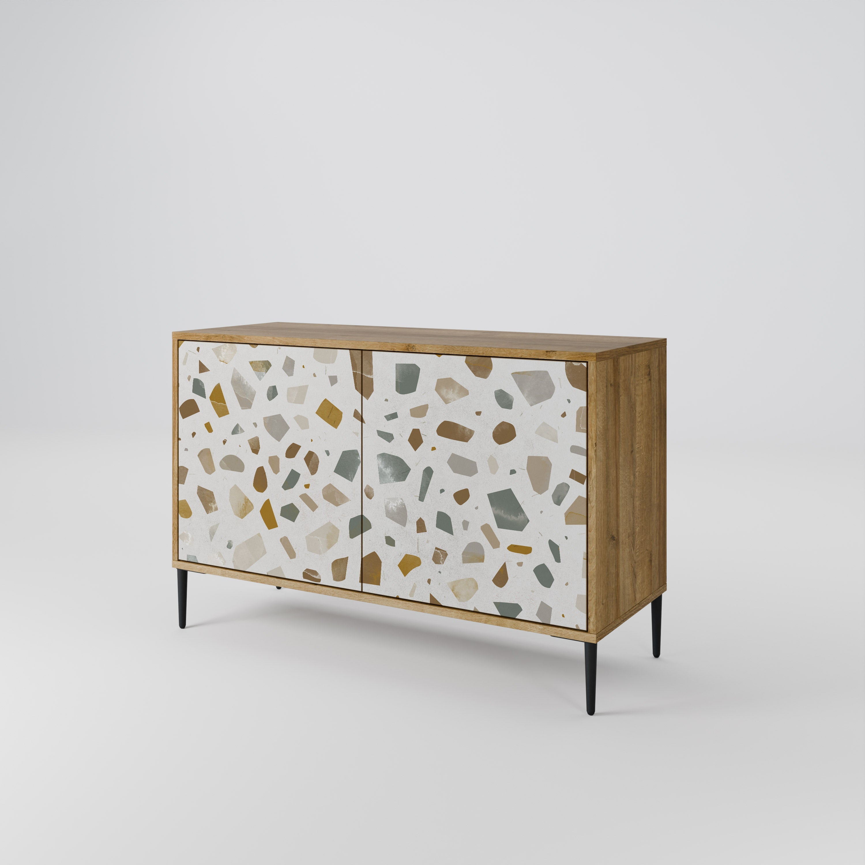 PIECES OF TOMORROW Sideboard mit 2 Türen in Eichenoptik