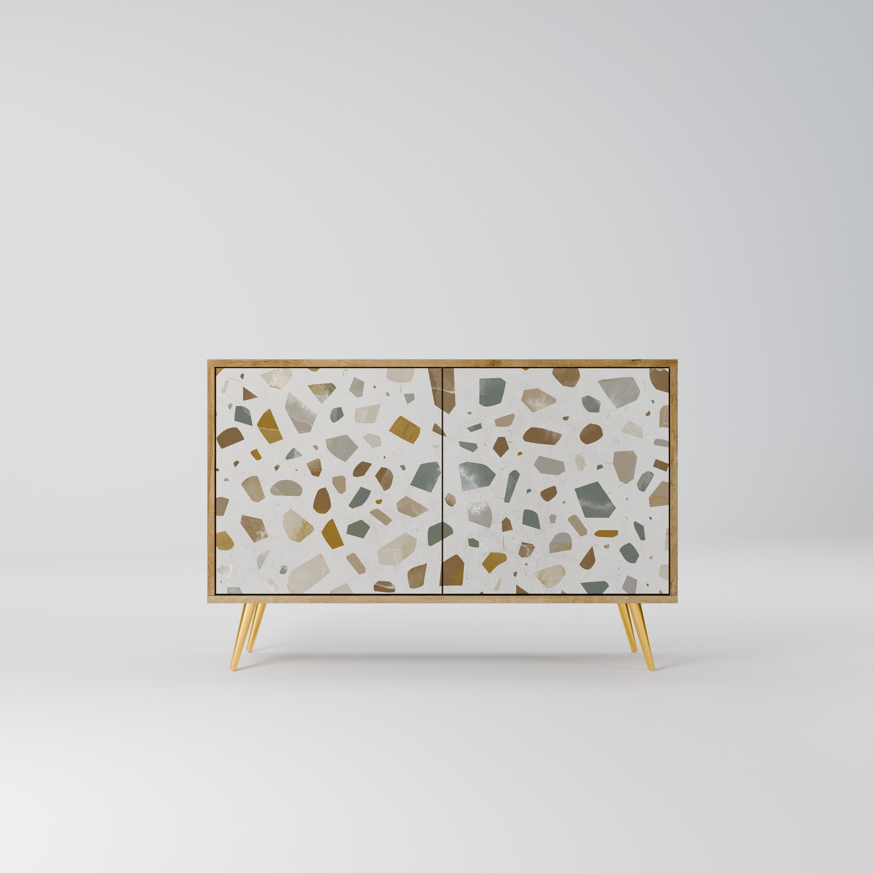 PIECES OF TOMORROW Sideboard mit 2 Türen in Eichenoptik