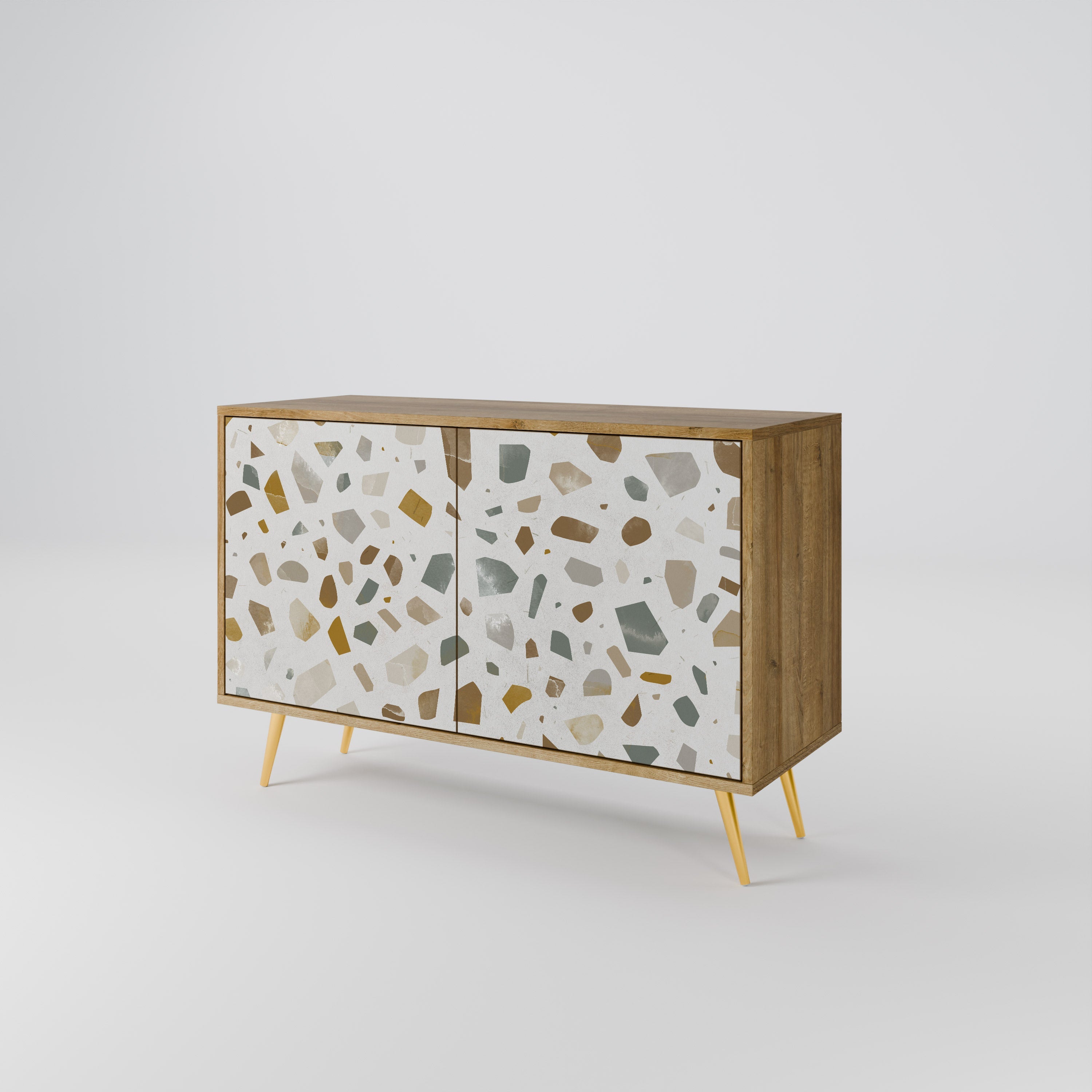 PIECES OF TOMORROW Sideboard mit 2 Türen in Eichenoptik