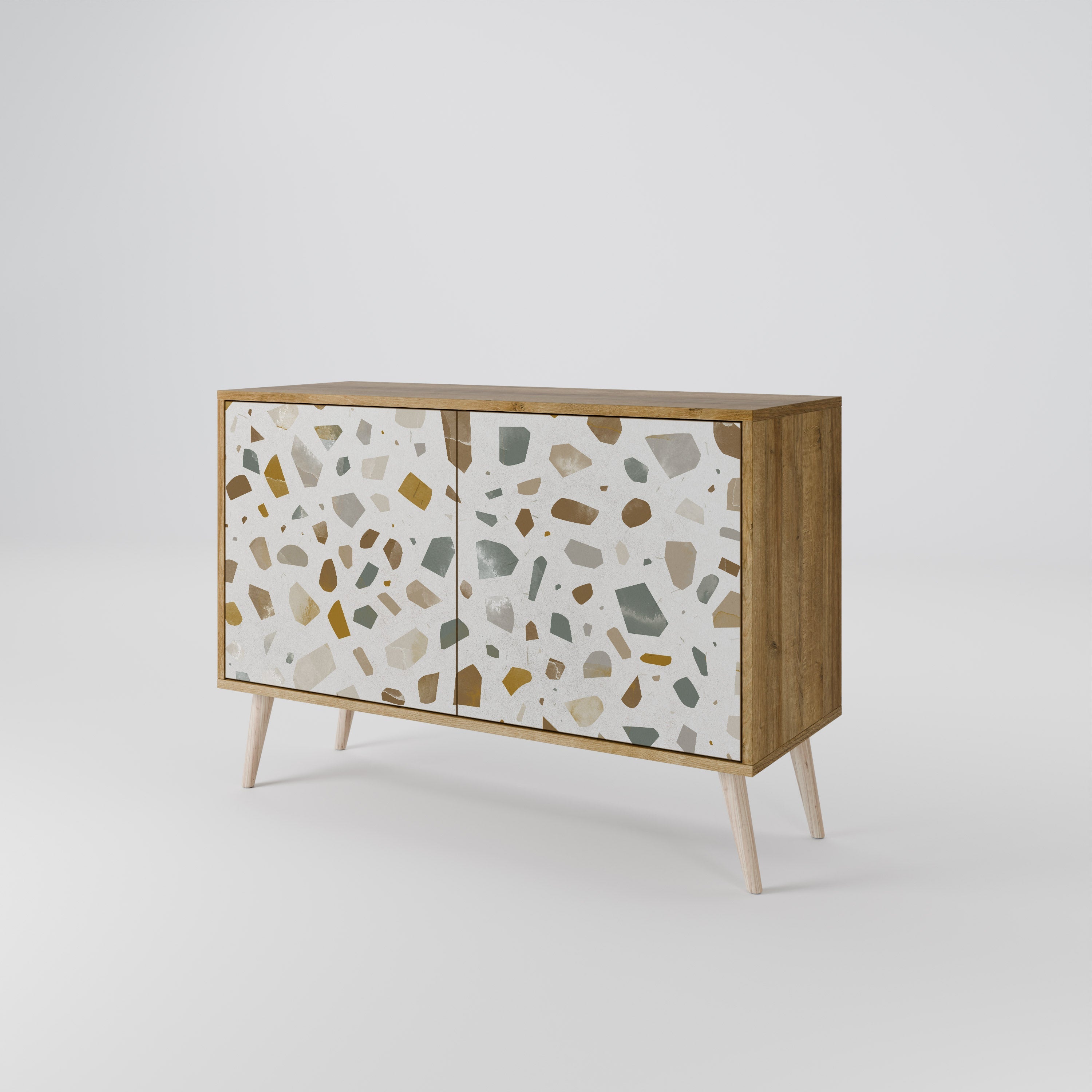 PIECES OF TOMORROW Sideboard mit 2 Türen in Eichenoptik