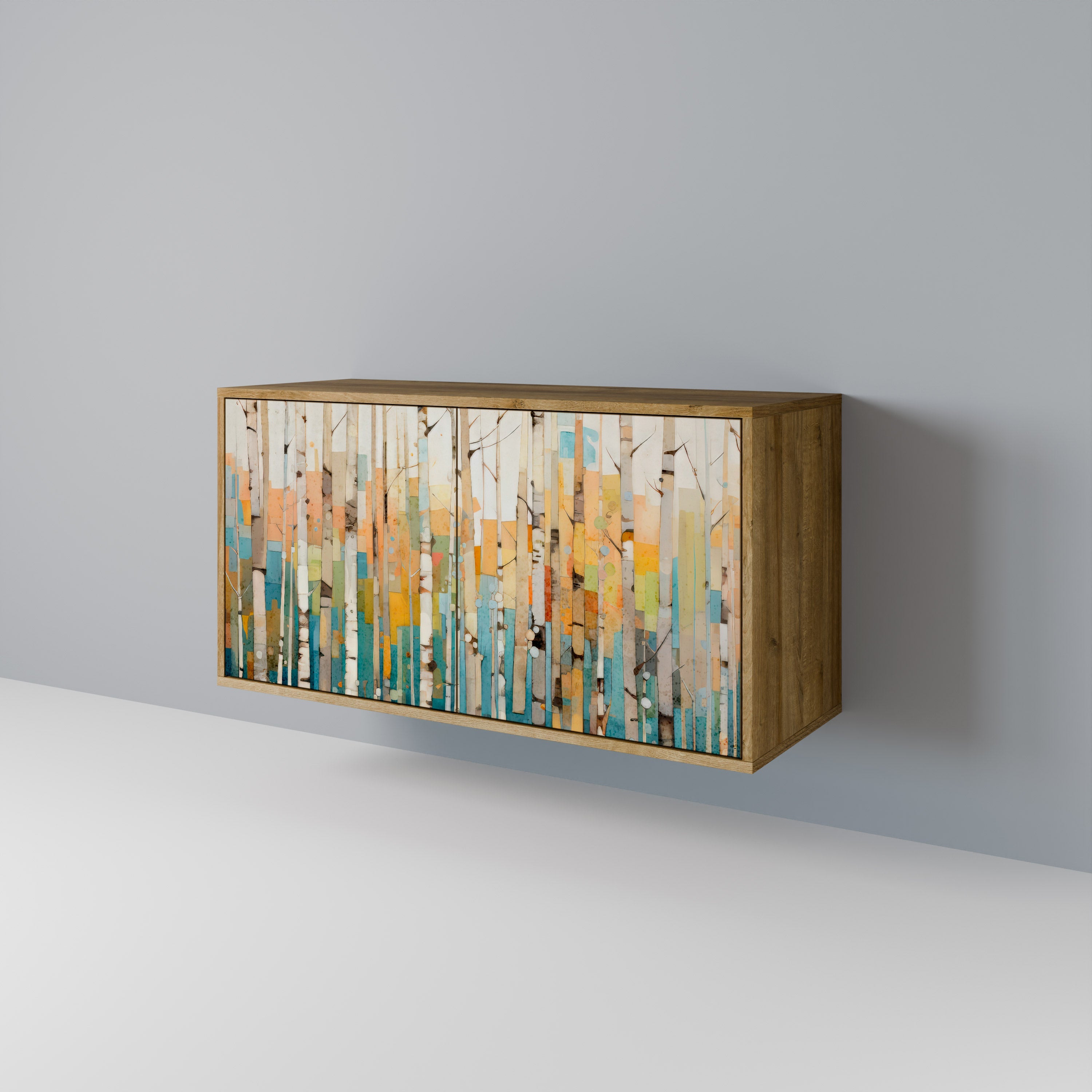 BIRCH KALEIDOSCOPE Sideboard mit 2 Türen in Eichenoptik