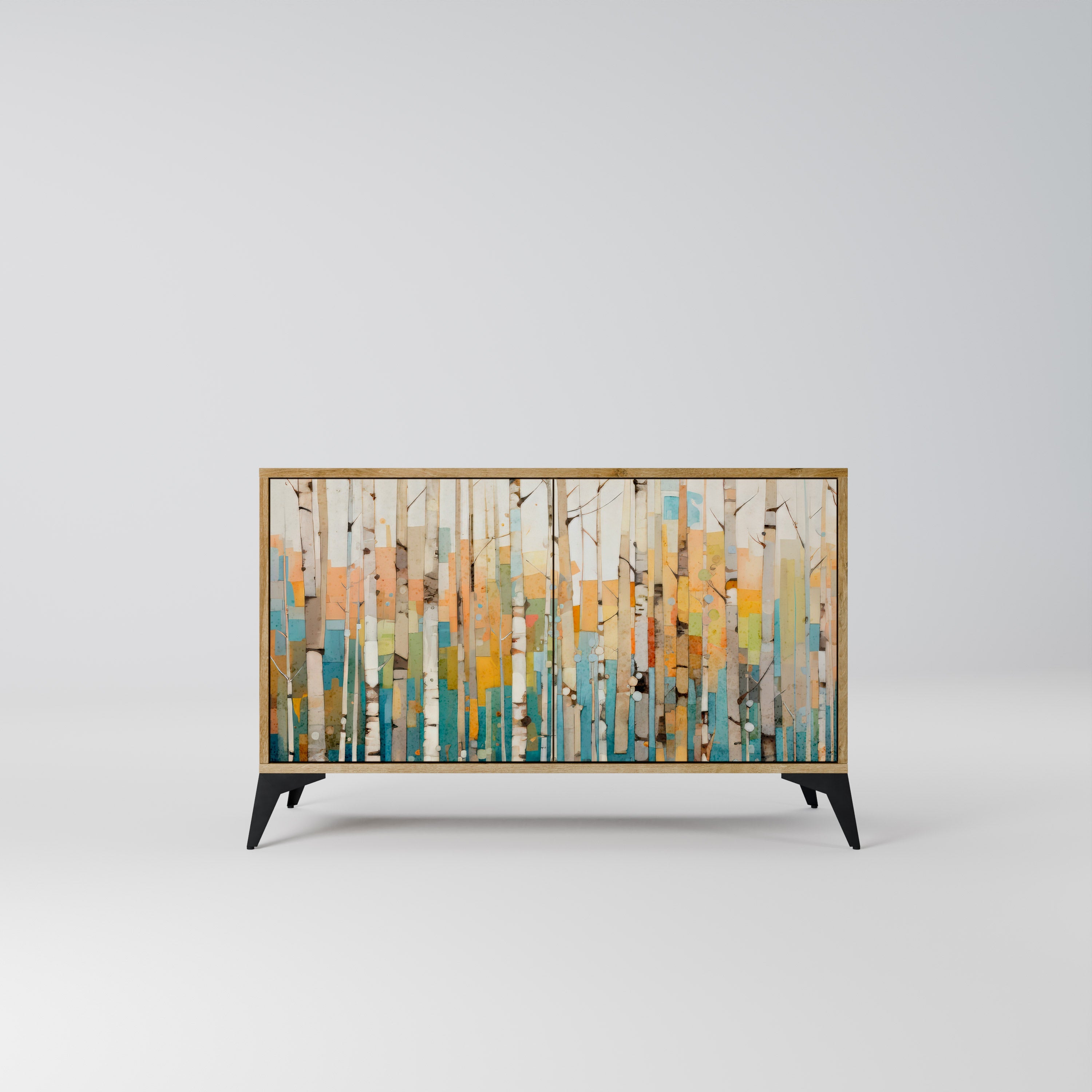 BIRCH KALEIDOSCOPE Sideboard mit 2 Türen in Eichenoptik
