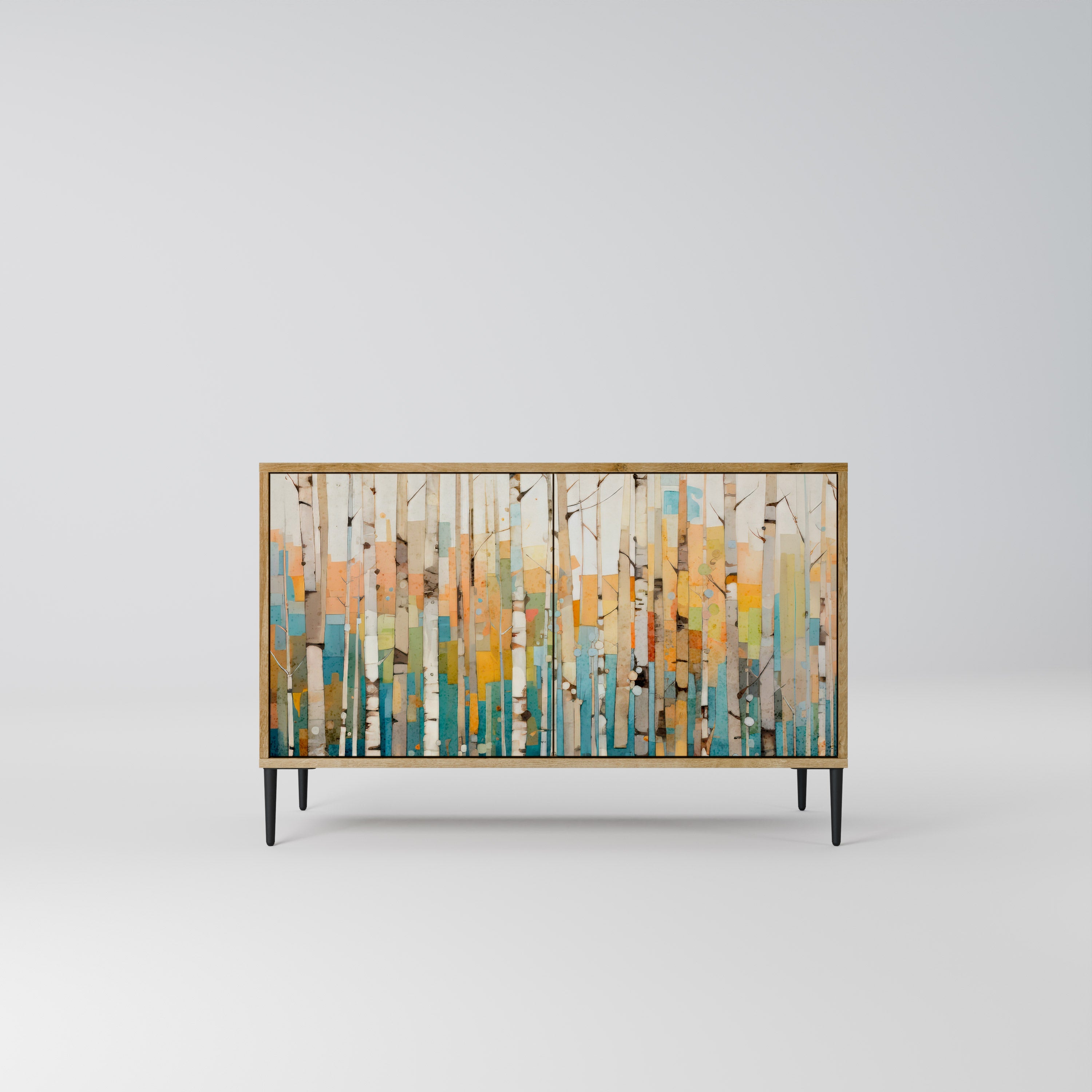 BIRCH KALEIDOSCOPE Sideboard mit 2 Türen in Eichenoptik