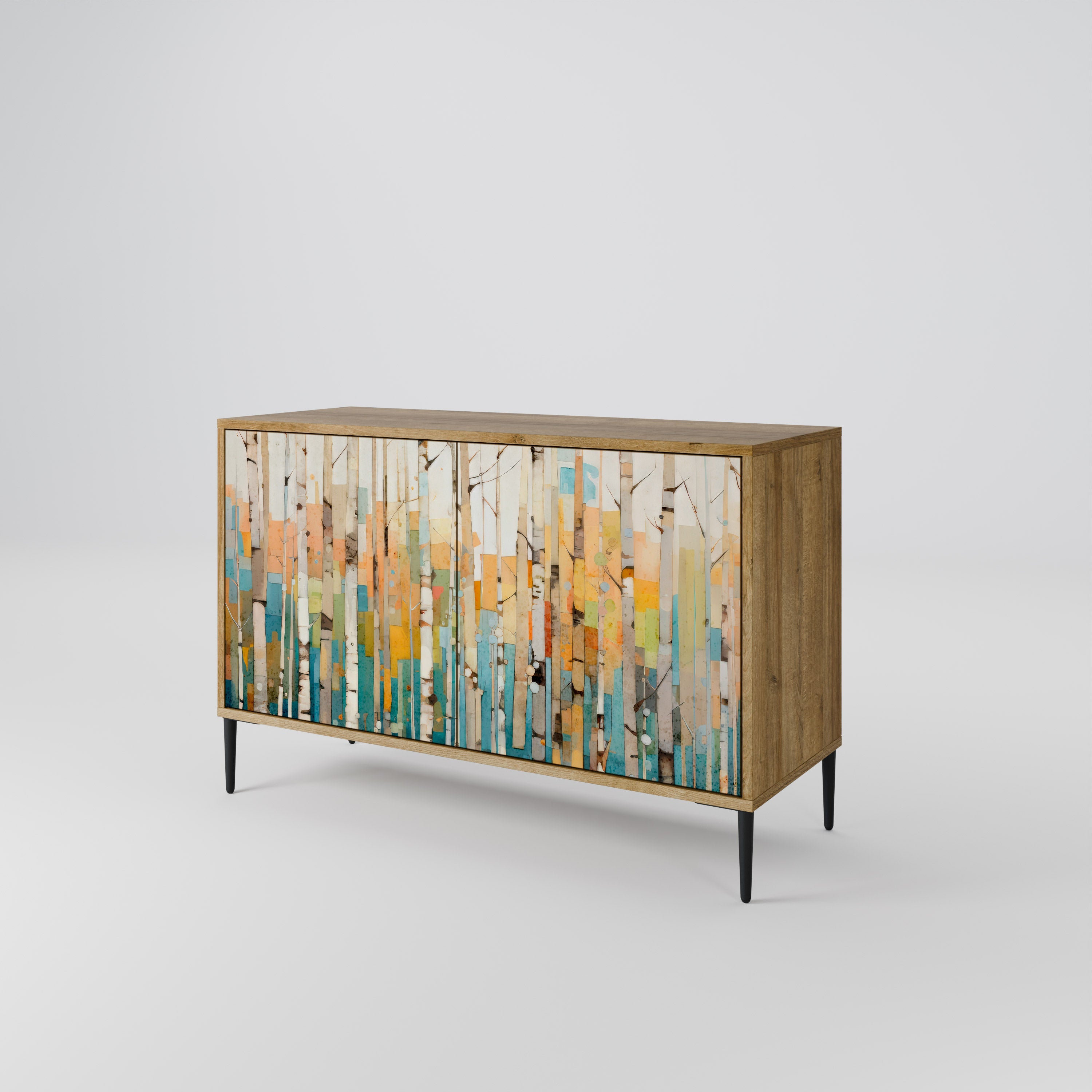 BIRCH KALEIDOSCOPE Sideboard mit 2 Türen in Eichenoptik