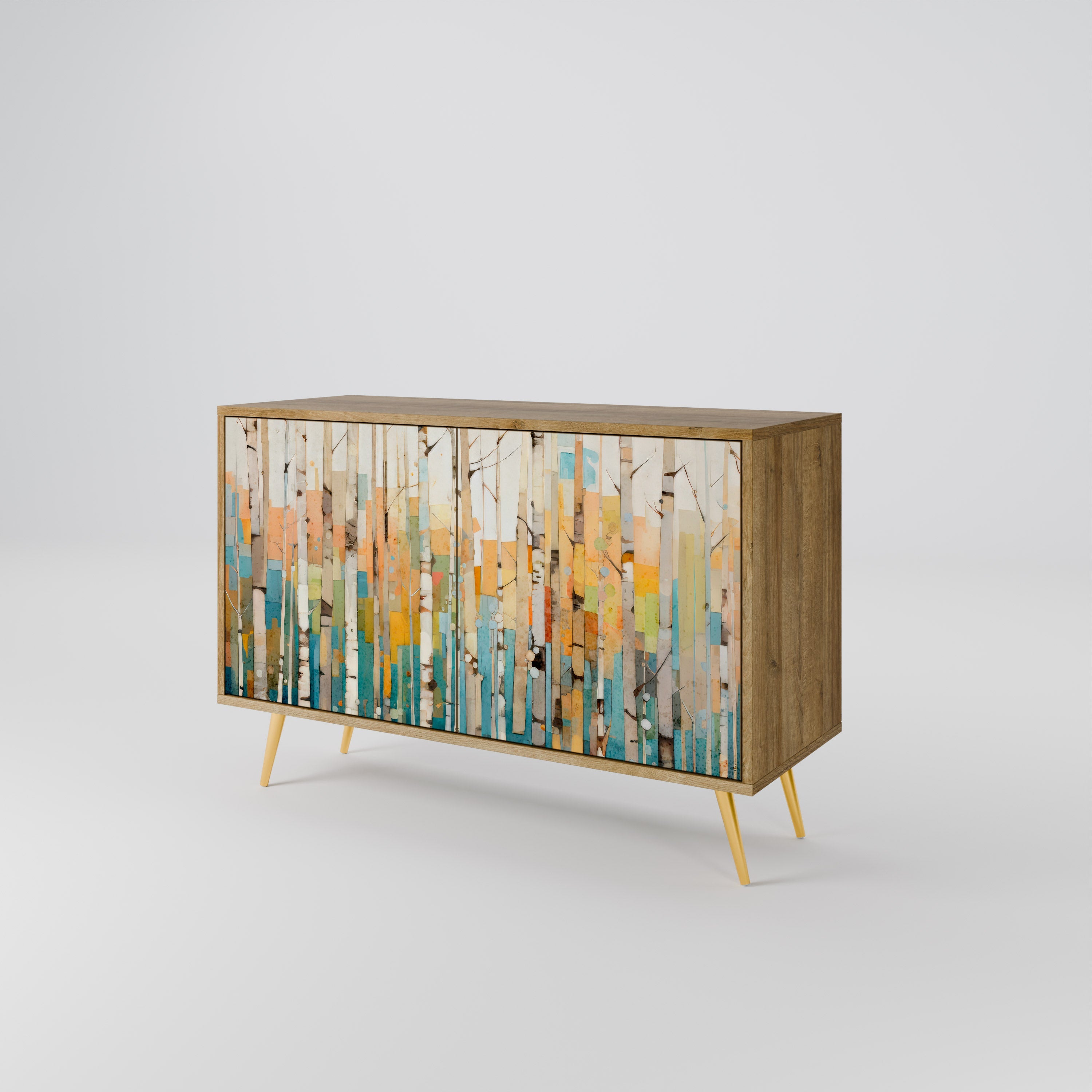 BIRCH KALEIDOSCOPE Sideboard mit 2 Türen in Eichenoptik