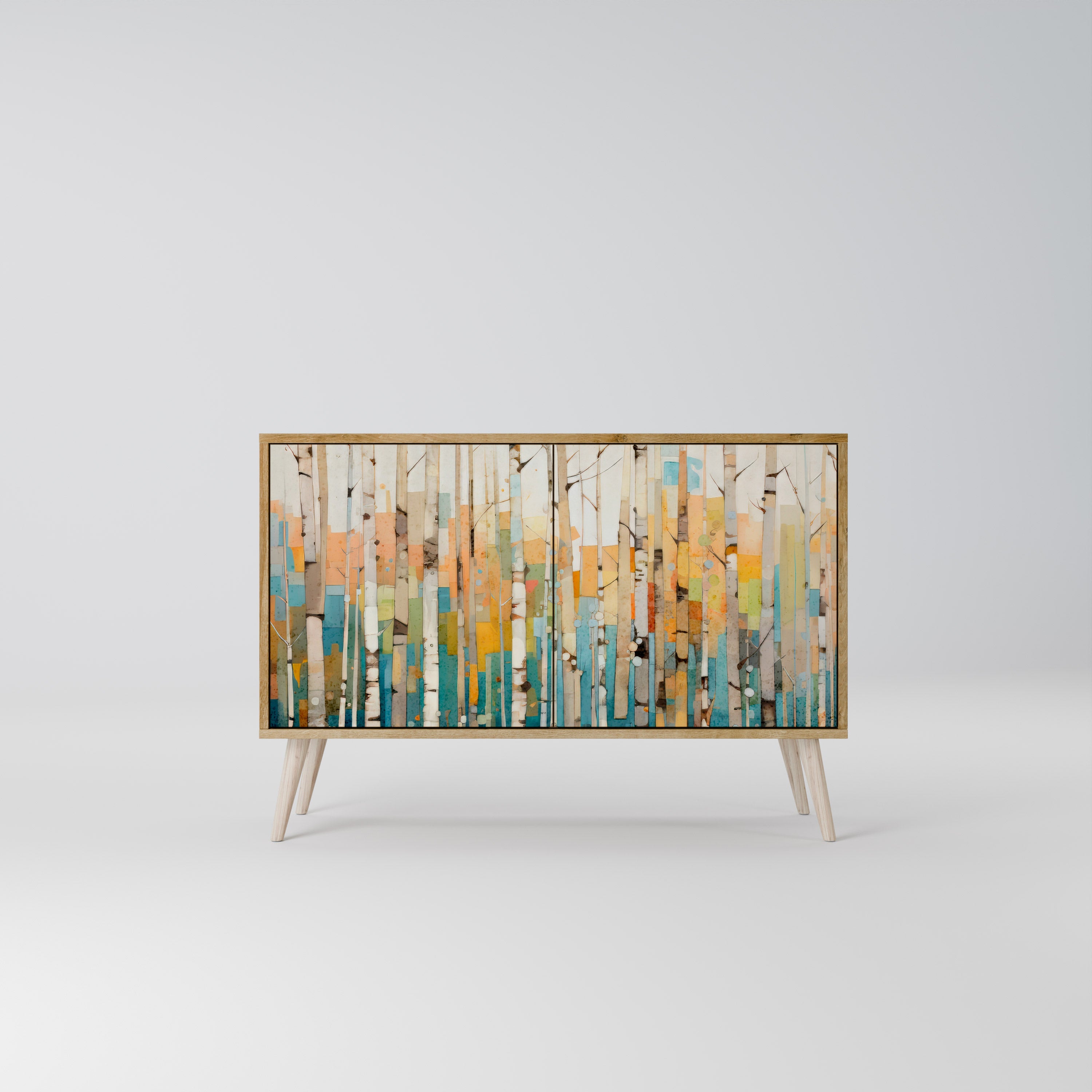 BIRCH KALEIDOSCOPE Sideboard mit 2 Türen in Eichenoptik