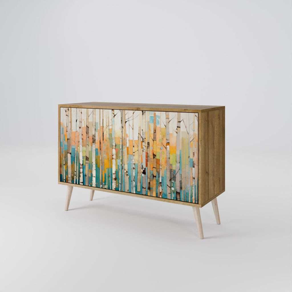 BIRCH KALEIDOSCOPE Sideboard mit 2 Türen in Eichenoptik