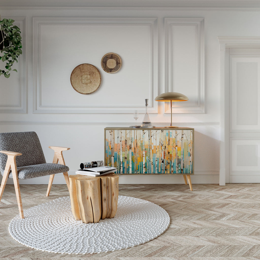 BIRCH KALEIDOSCOPE Sideboard mit 2 Türen in Eichenoptik