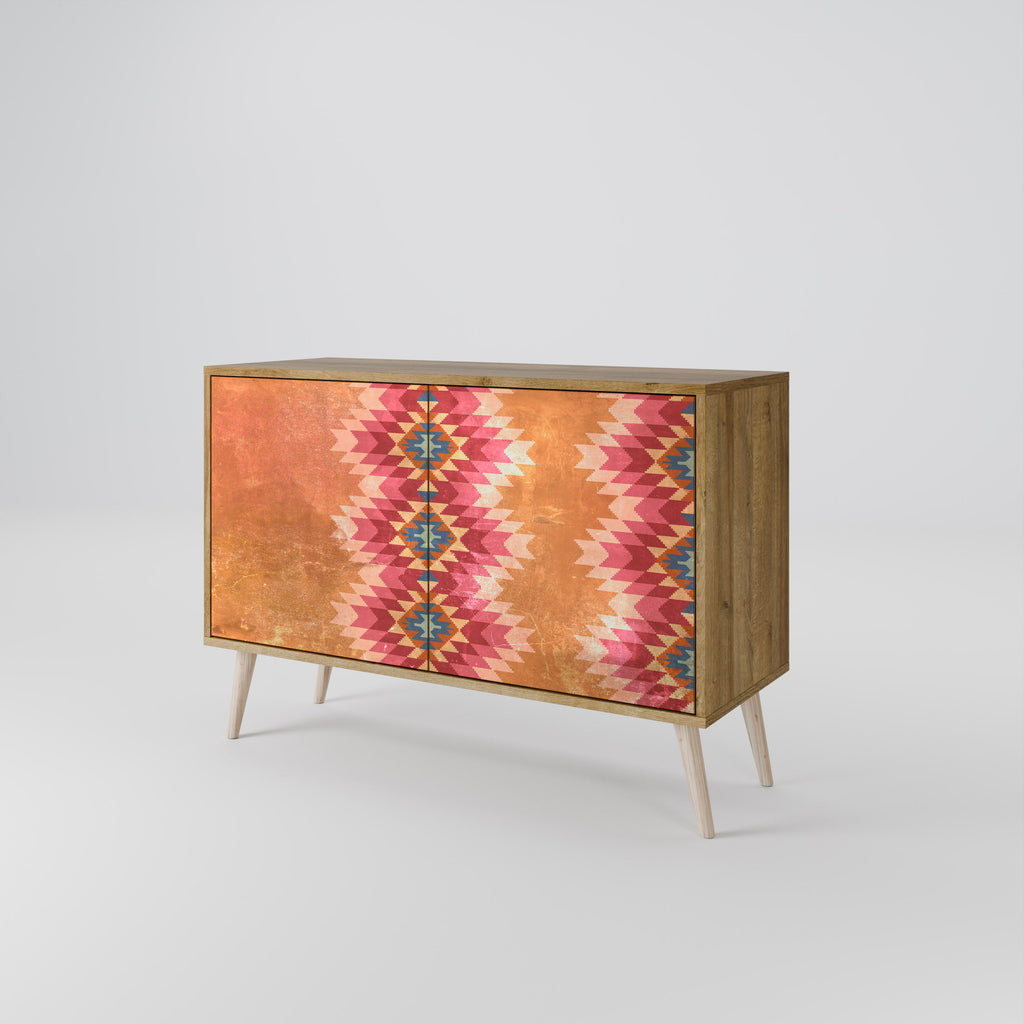 INDIAN FOLK Sideboard mit 2 Türen in Eichenoptik