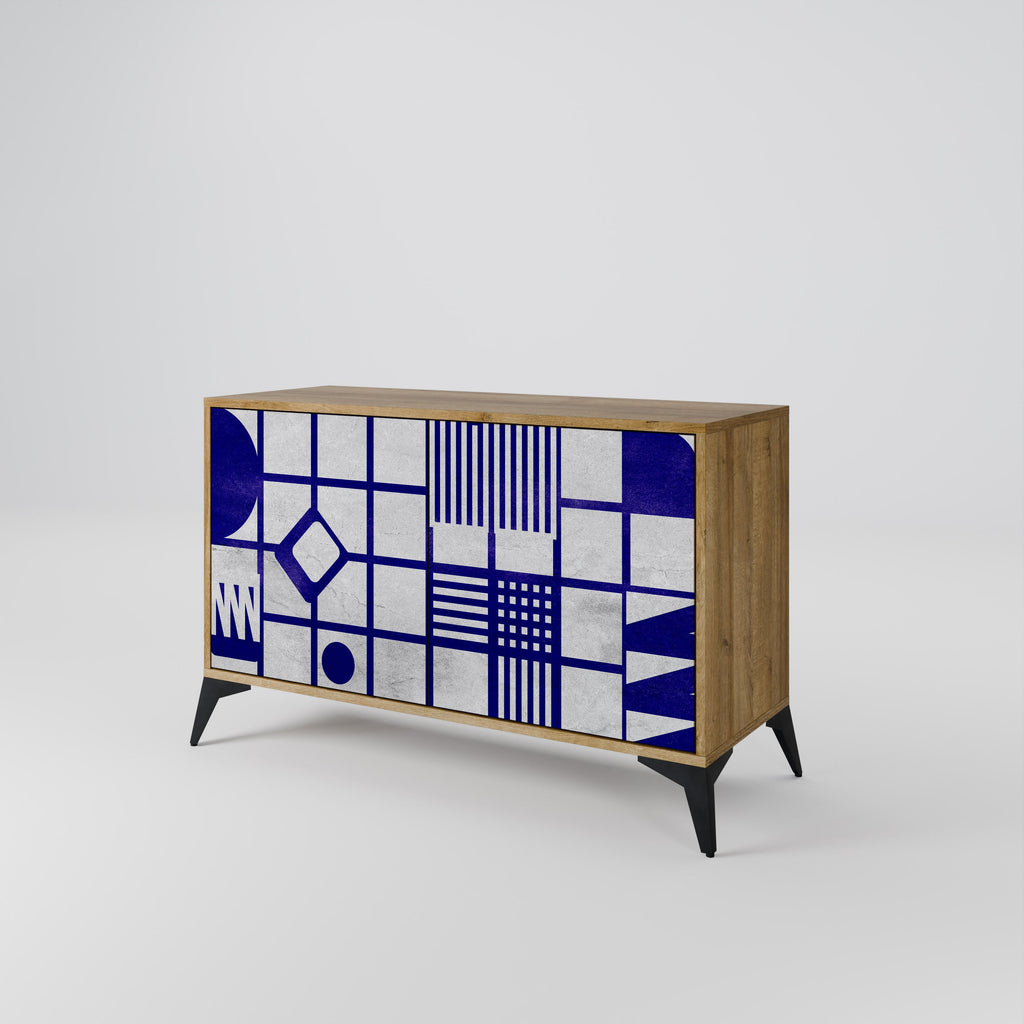 THE RIGHT PLACES Sideboard mit 2 Türen in Eichenoptik
