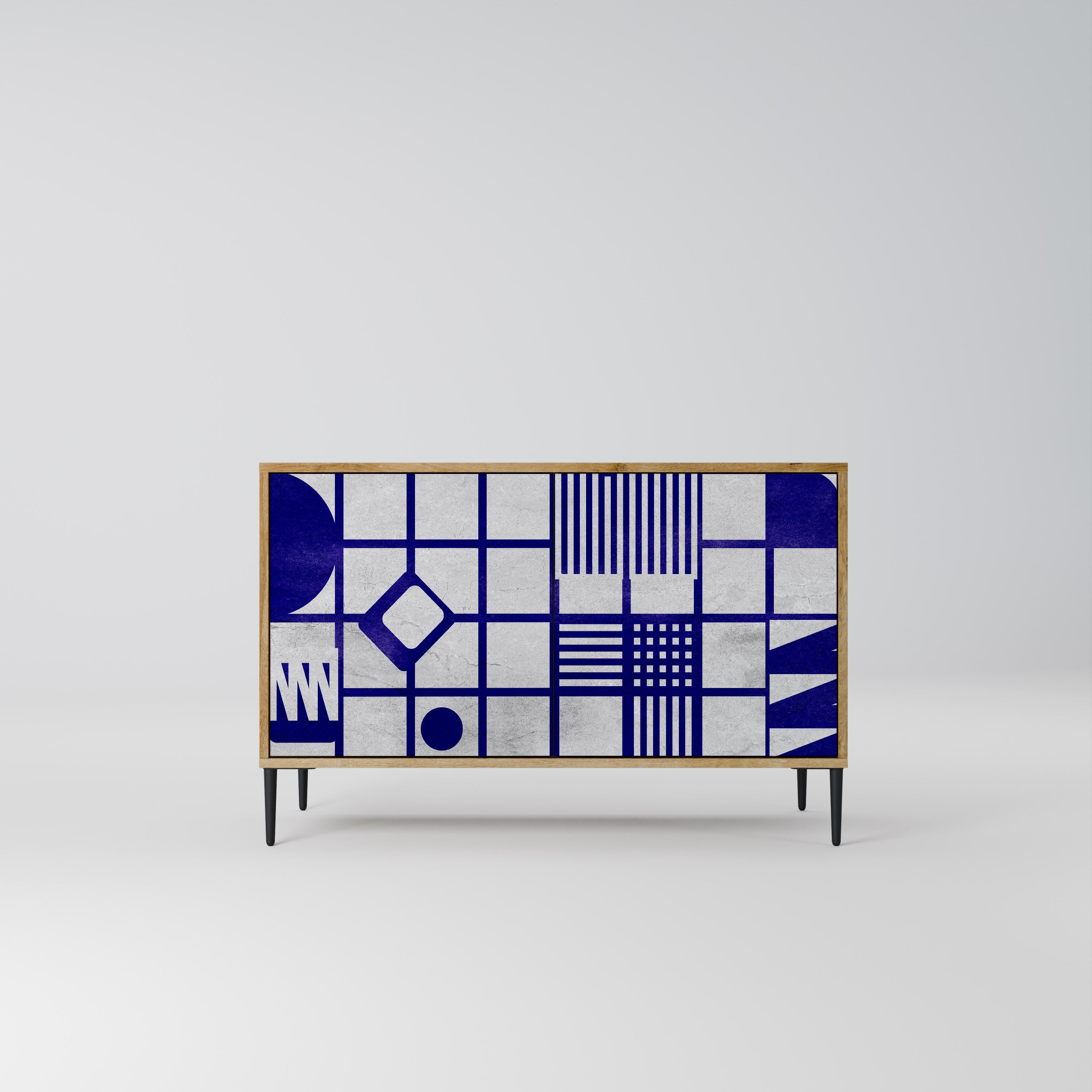 THE RIGHT PLACES Sideboard mit 2 Türen in Eichenoptik
