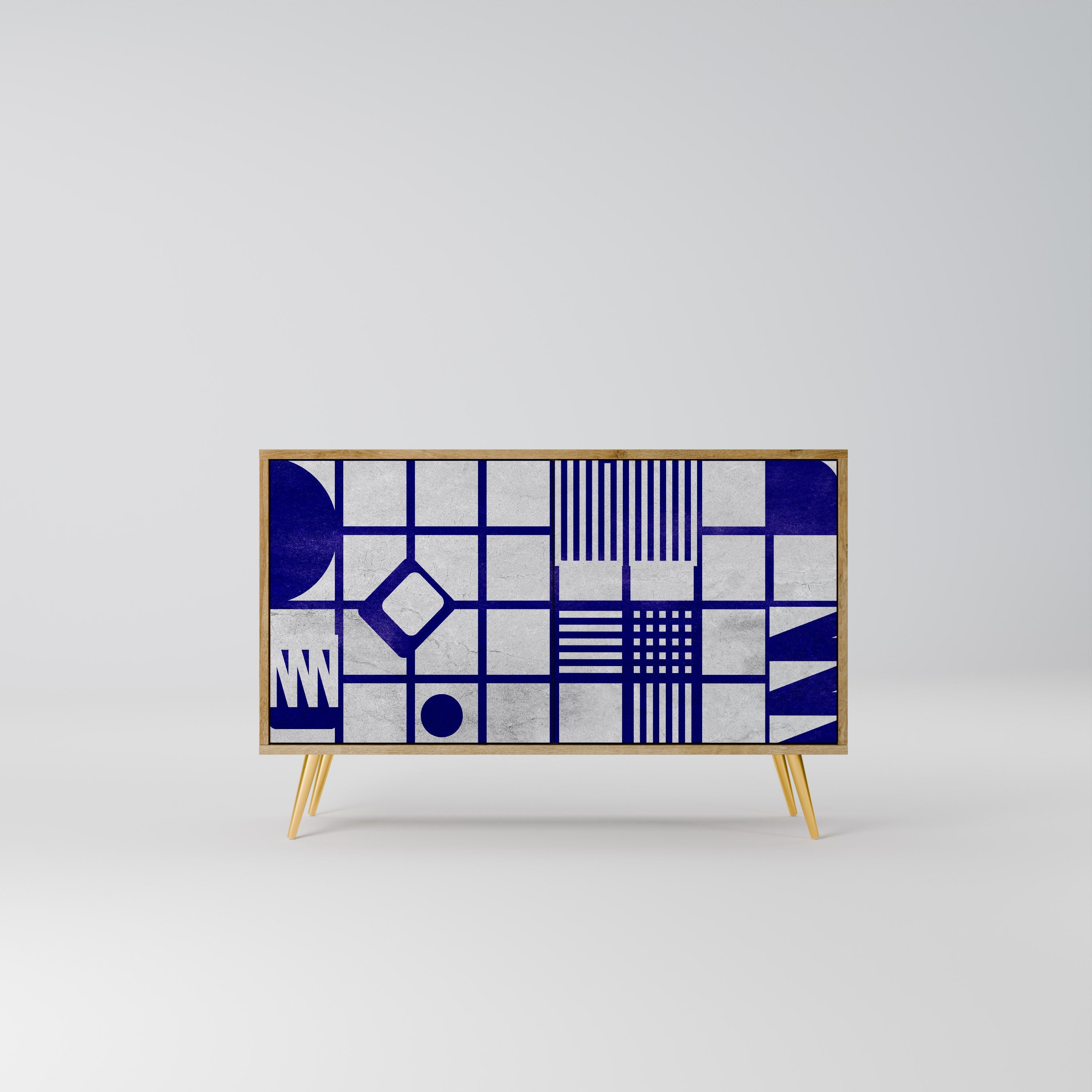 THE RIGHT PLACES Sideboard mit 2 Türen in Eichenoptik