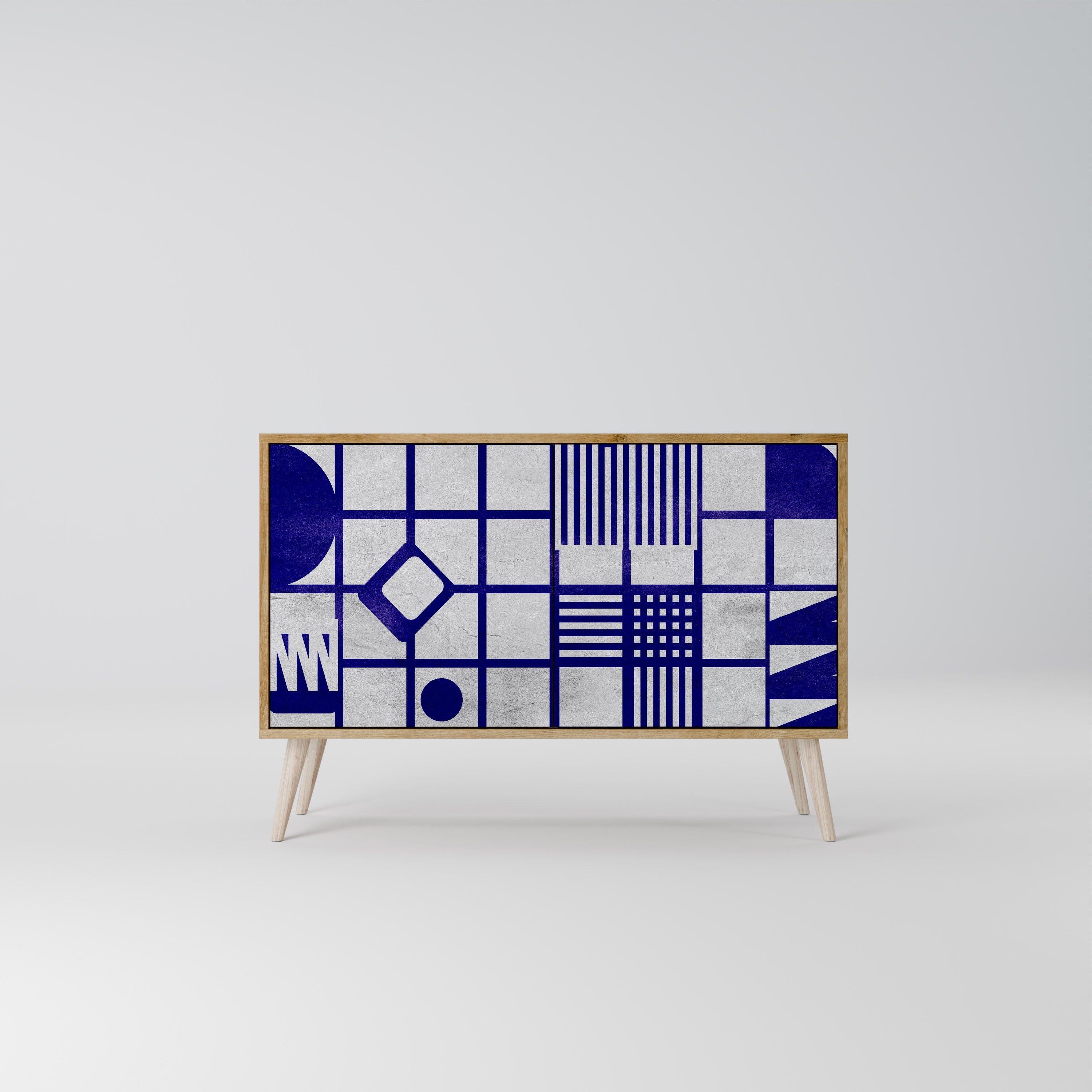 THE RIGHT PLACES Sideboard mit 2 Türen in Eichenoptik