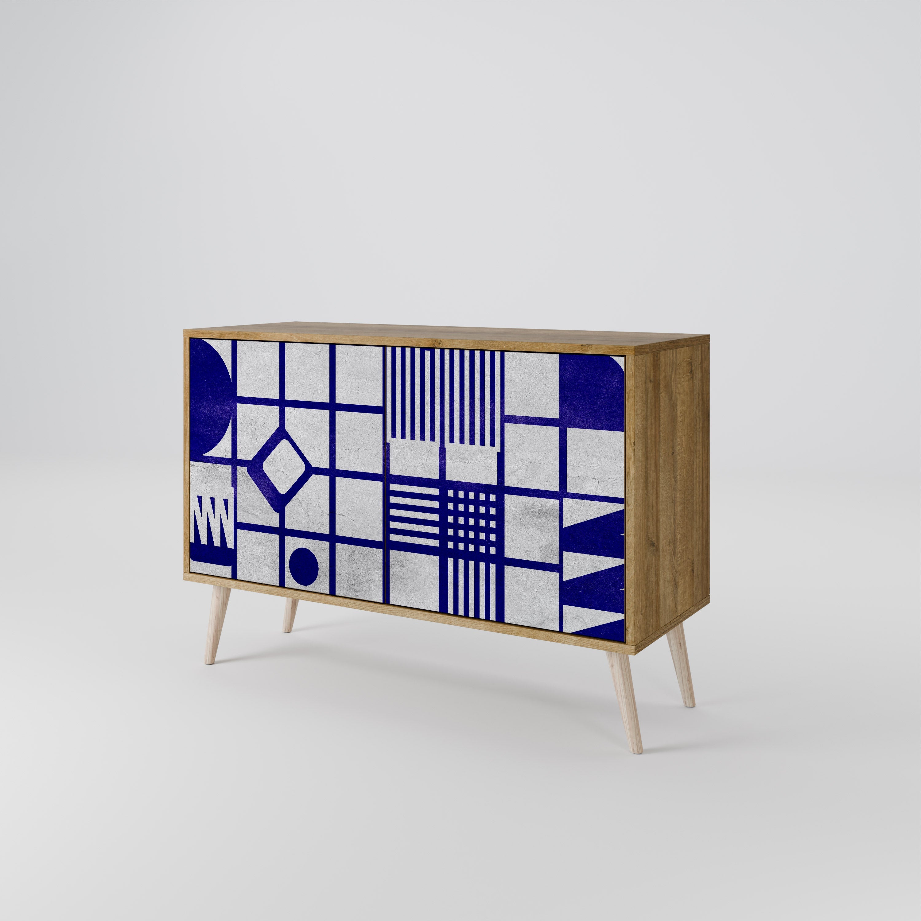 THE RIGHT PLACES Sideboard mit 2 Türen in Eichenoptik