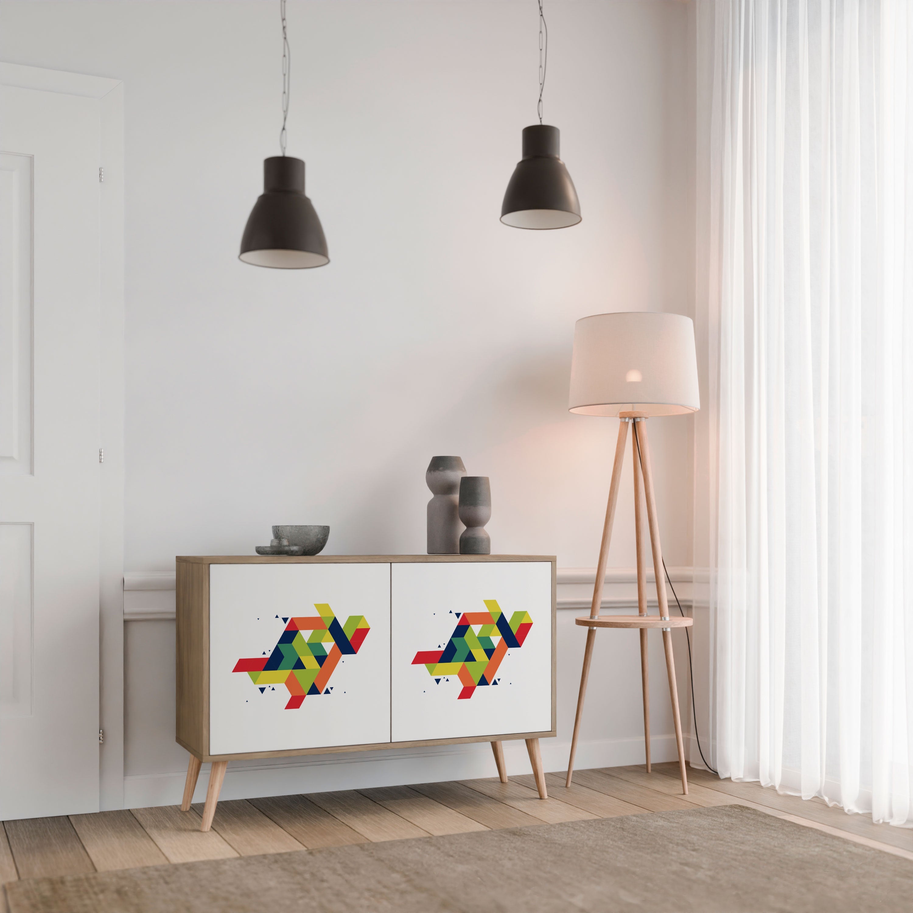 FUTURE SIGN 2-türiges Sideboard in Eichenoptik