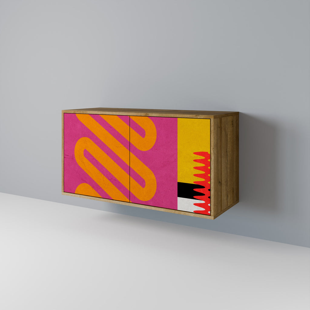 VIVID ART Sideboard mit 2 Türen in Eichenoptik