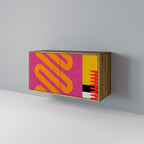 VIVID ART Sideboard mit 2 Türen in Eiche-Optik