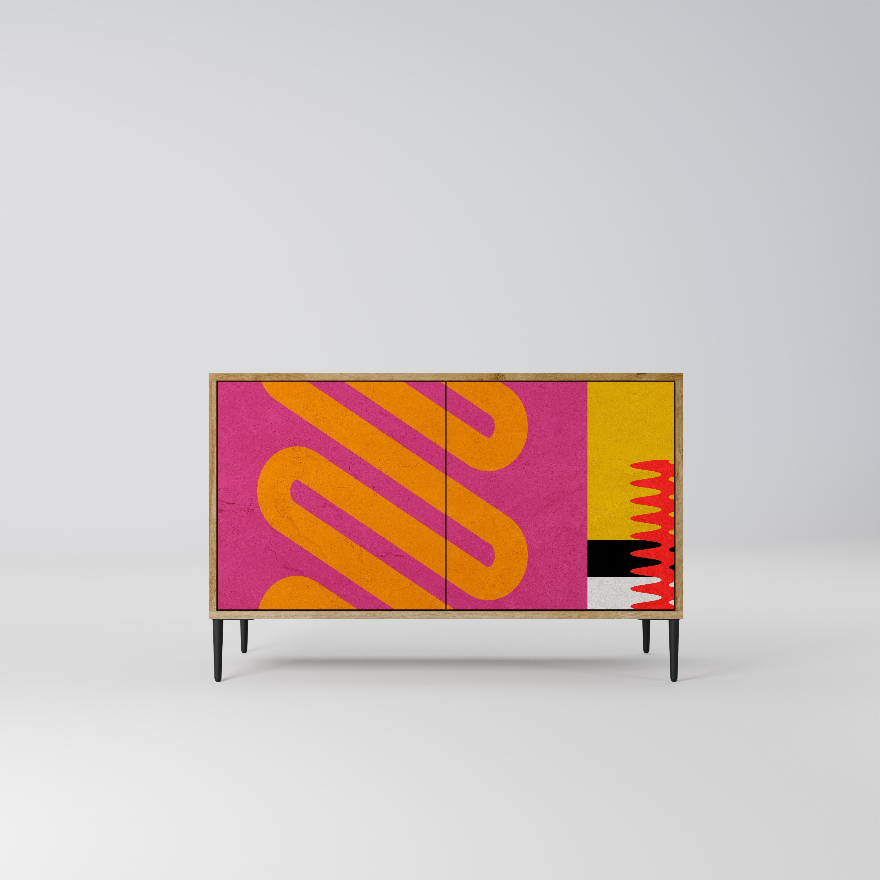 VIVID ART Sideboard mit 2 Türen in Eichenoptik