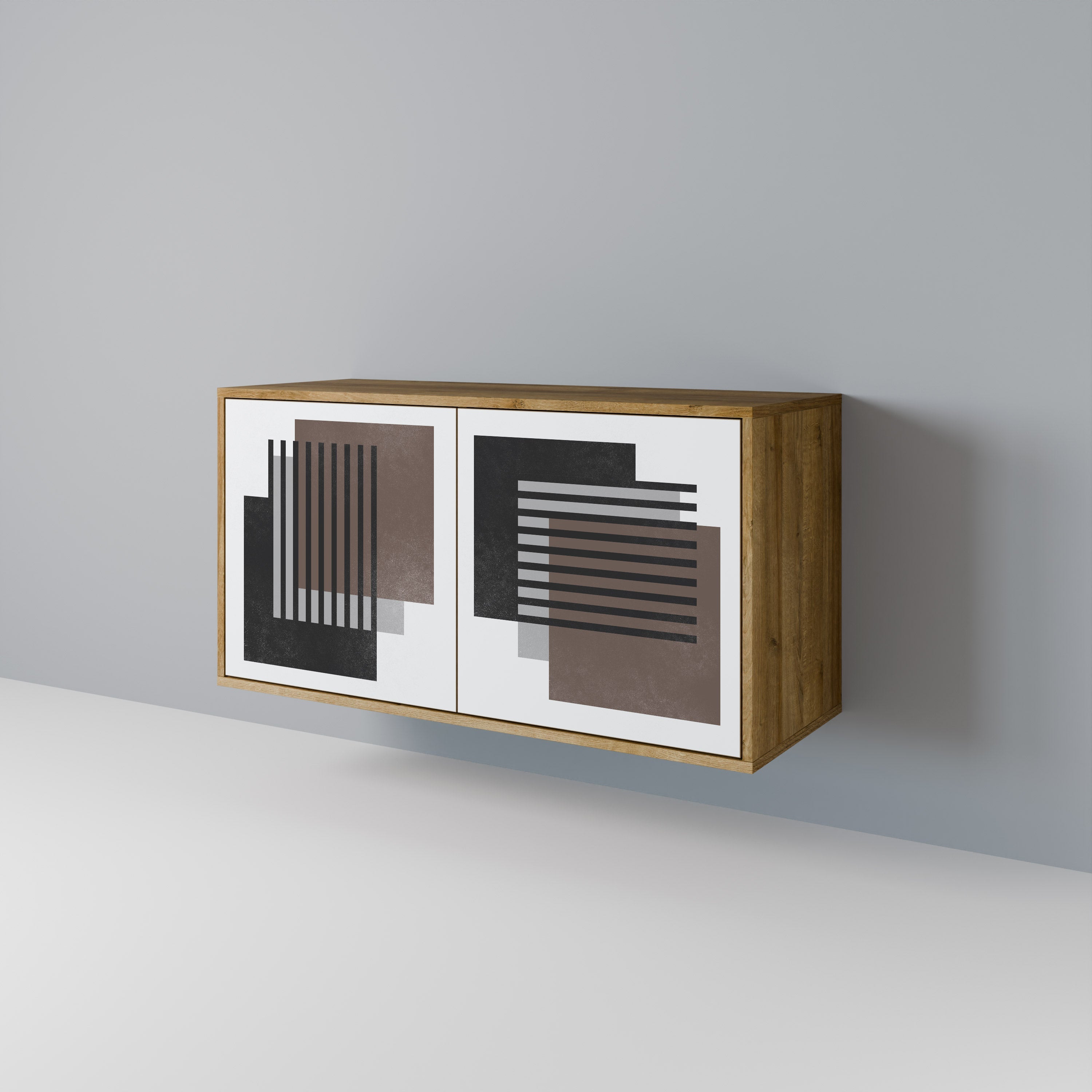 SHADOW SYNCHRONY Sideboard mit 2 Türen in Eichenoptik