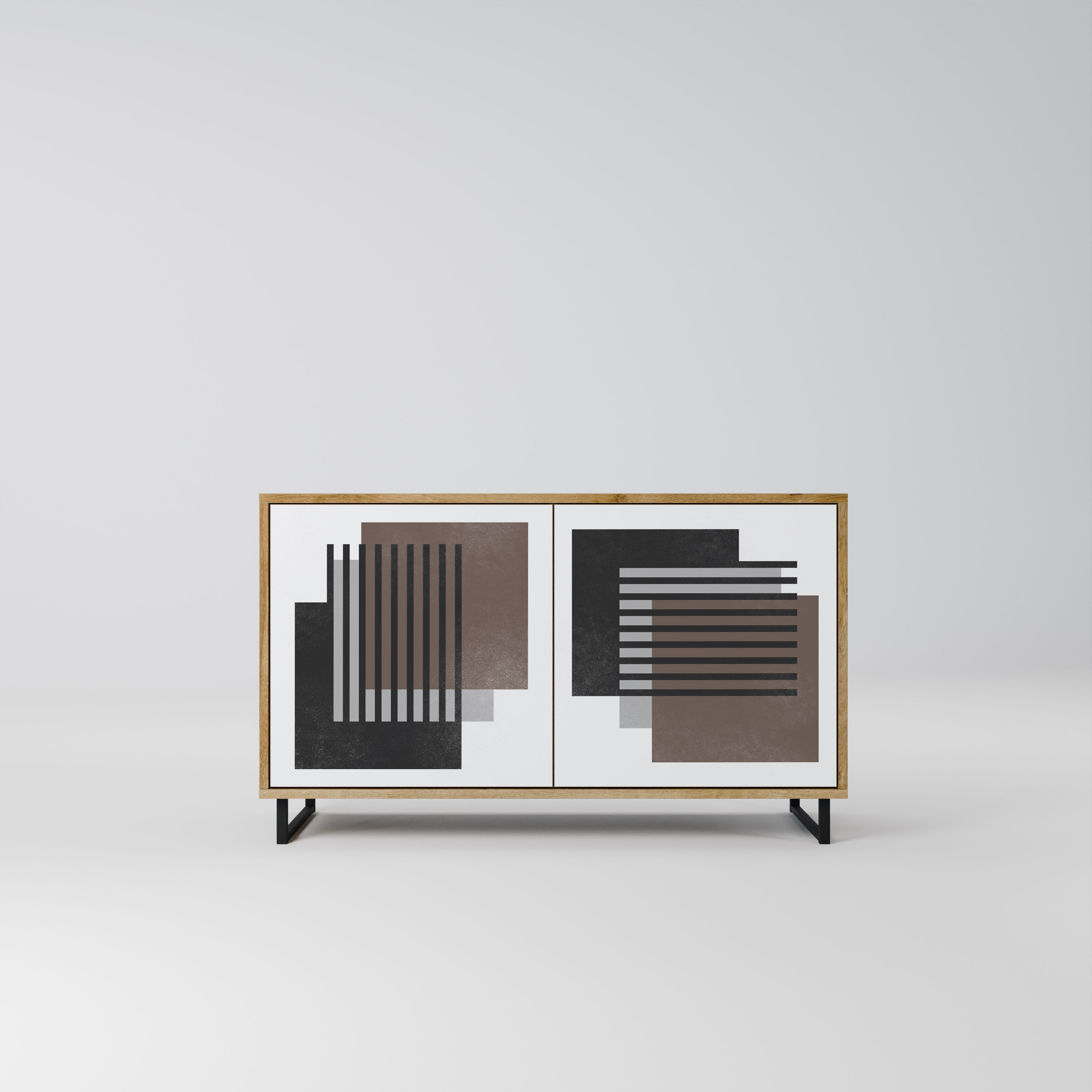 SHADOW SYNCHRONY Sideboard mit 2 Türen in Eichenoptik