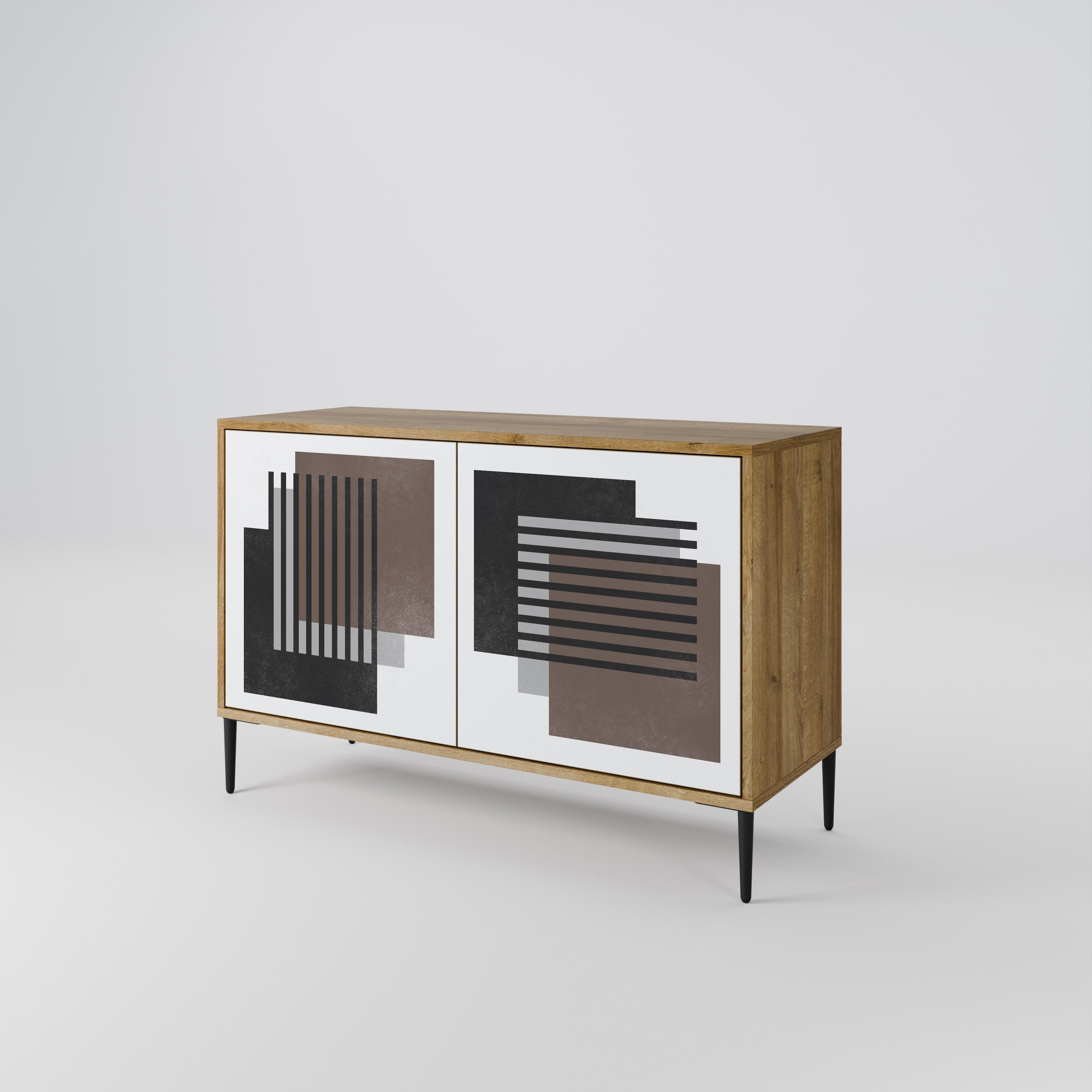 SHADOW SYNCHRONY Sideboard mit 2 Türen in Eichenoptik