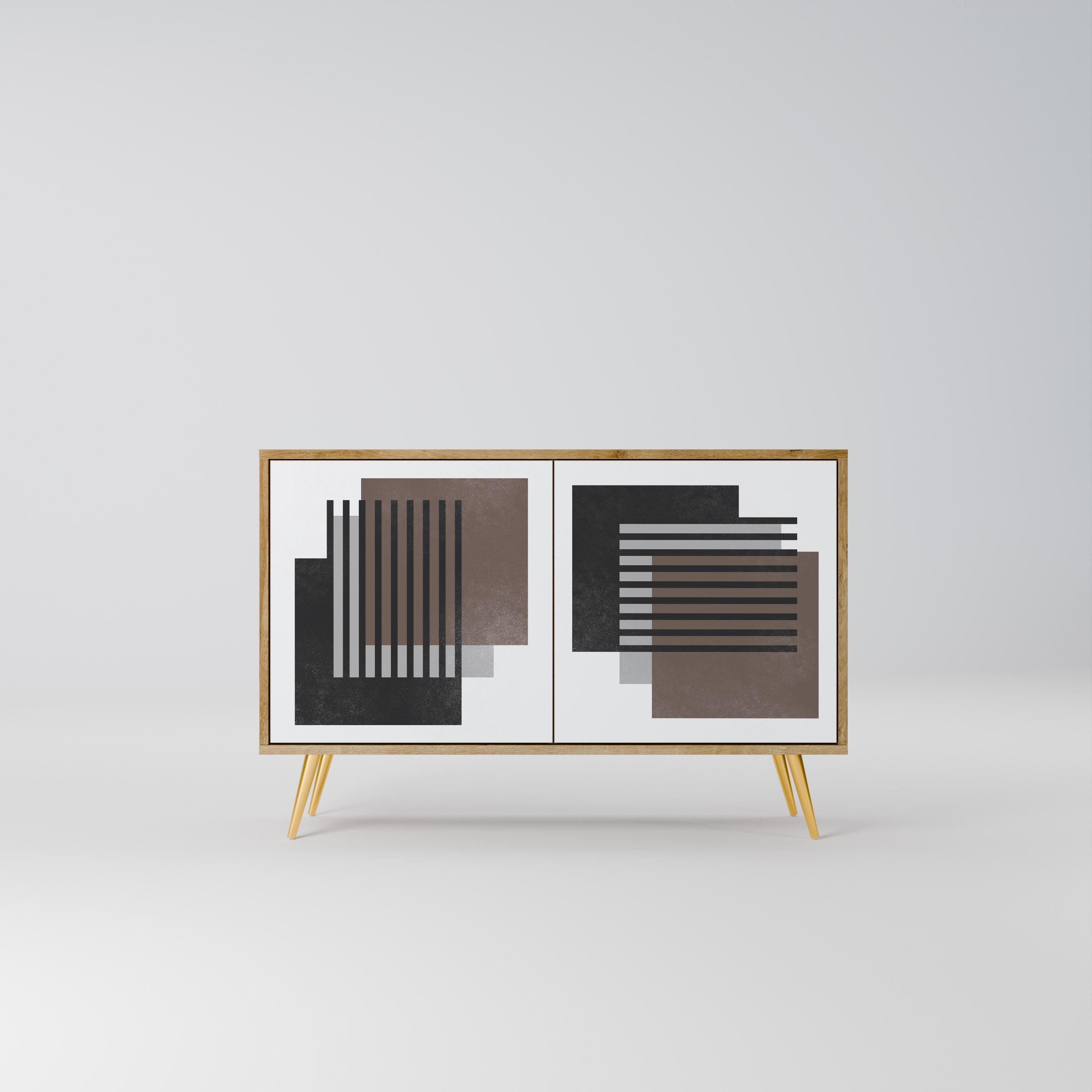 SHADOW SYNCHRONY Sideboard mit 2 Türen in Eichenoptik