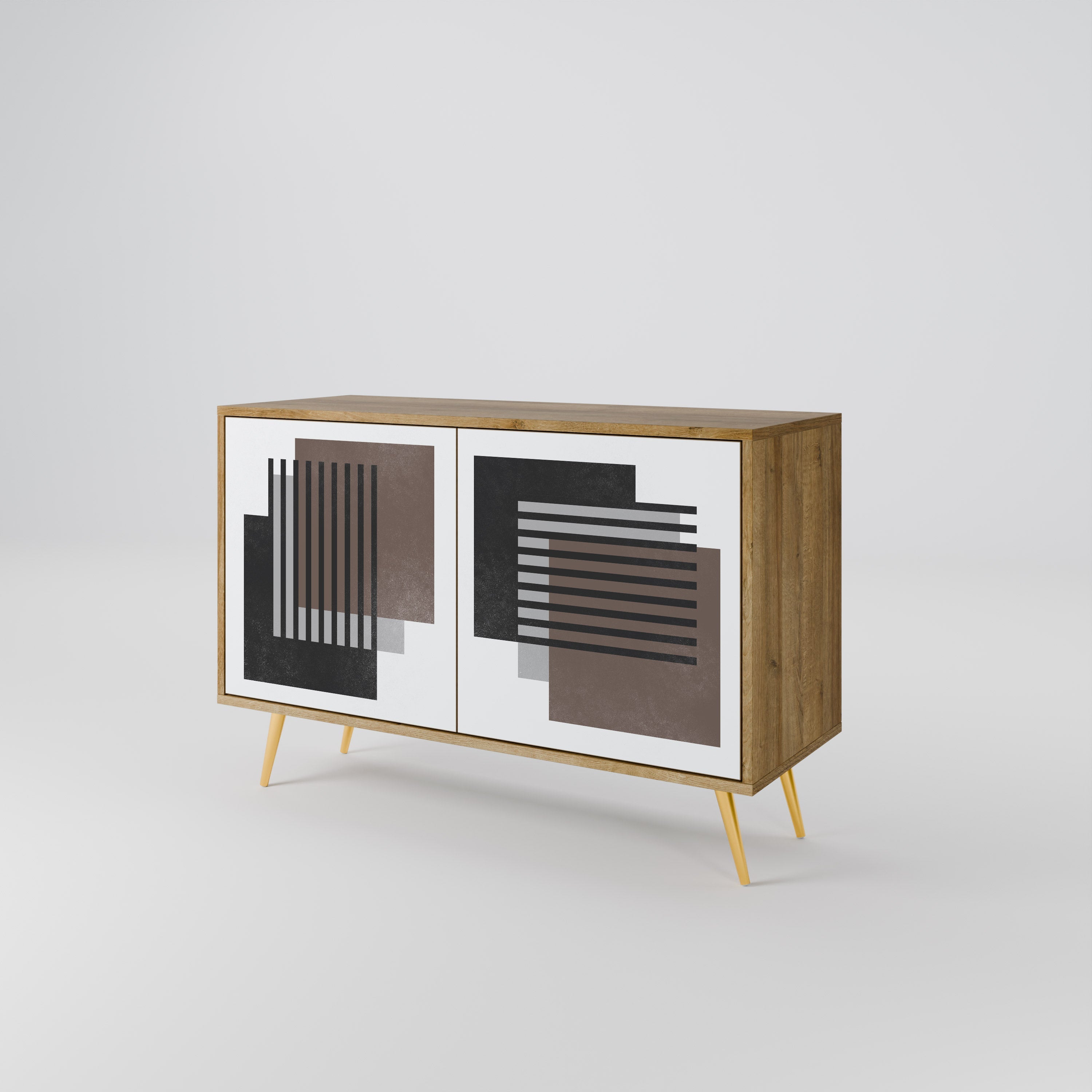 SHADOW SYNCHRONY Sideboard mit 2 Türen in Eichenoptik