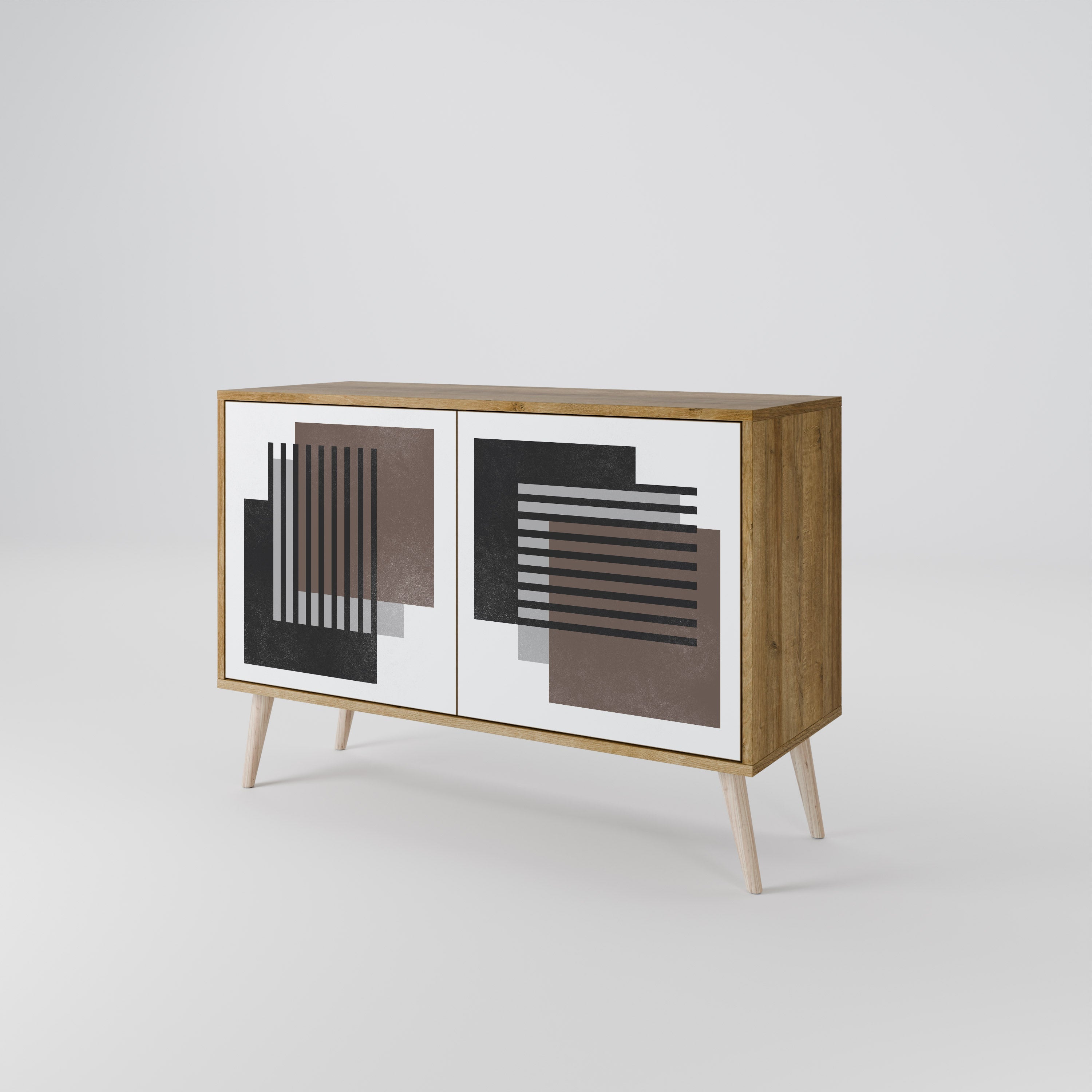 SHADOW SYNCHRONY Sideboard mit 2 Türen in Eichenoptik