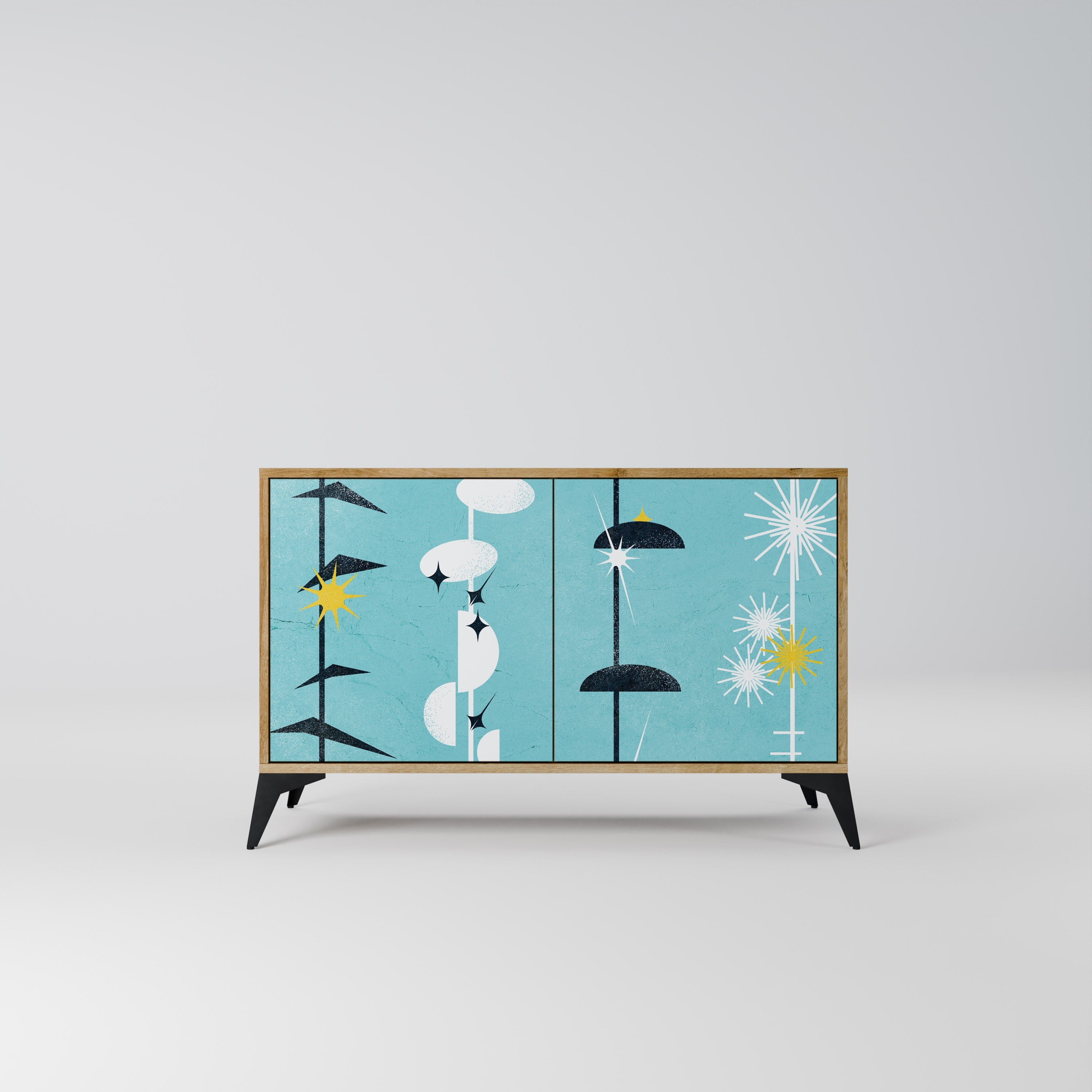 PATHS TO HAPPINESS Sideboard mit 2 Türen in Eichenoptik