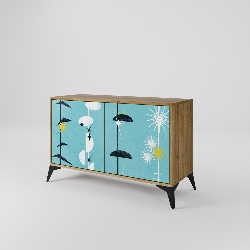 PATHS TO HAPPINESS Sideboard mit 2 Türen in Eichenoptik