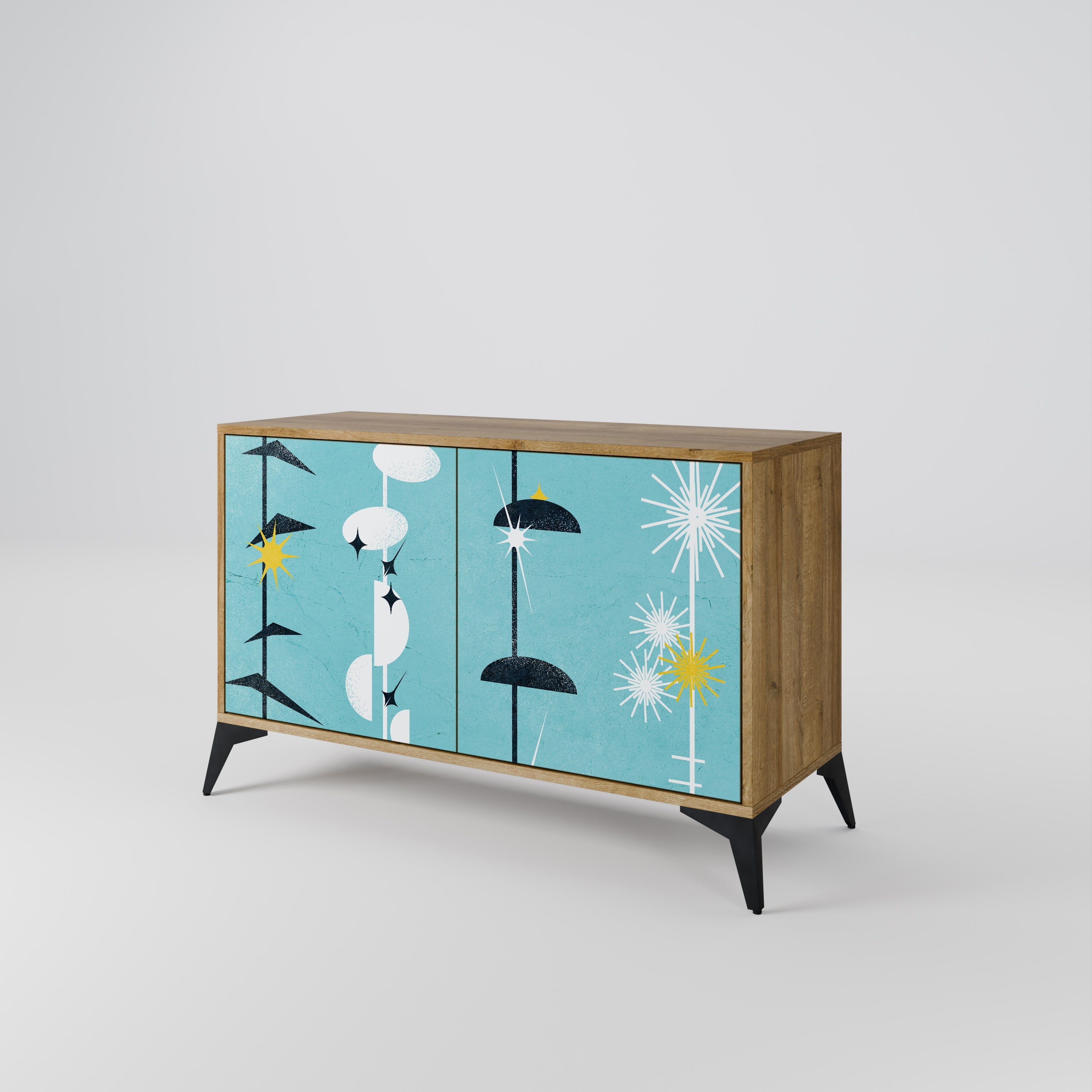 PATHS TO HAPPINESS Sideboard mit 2 Türen in Eichenoptik