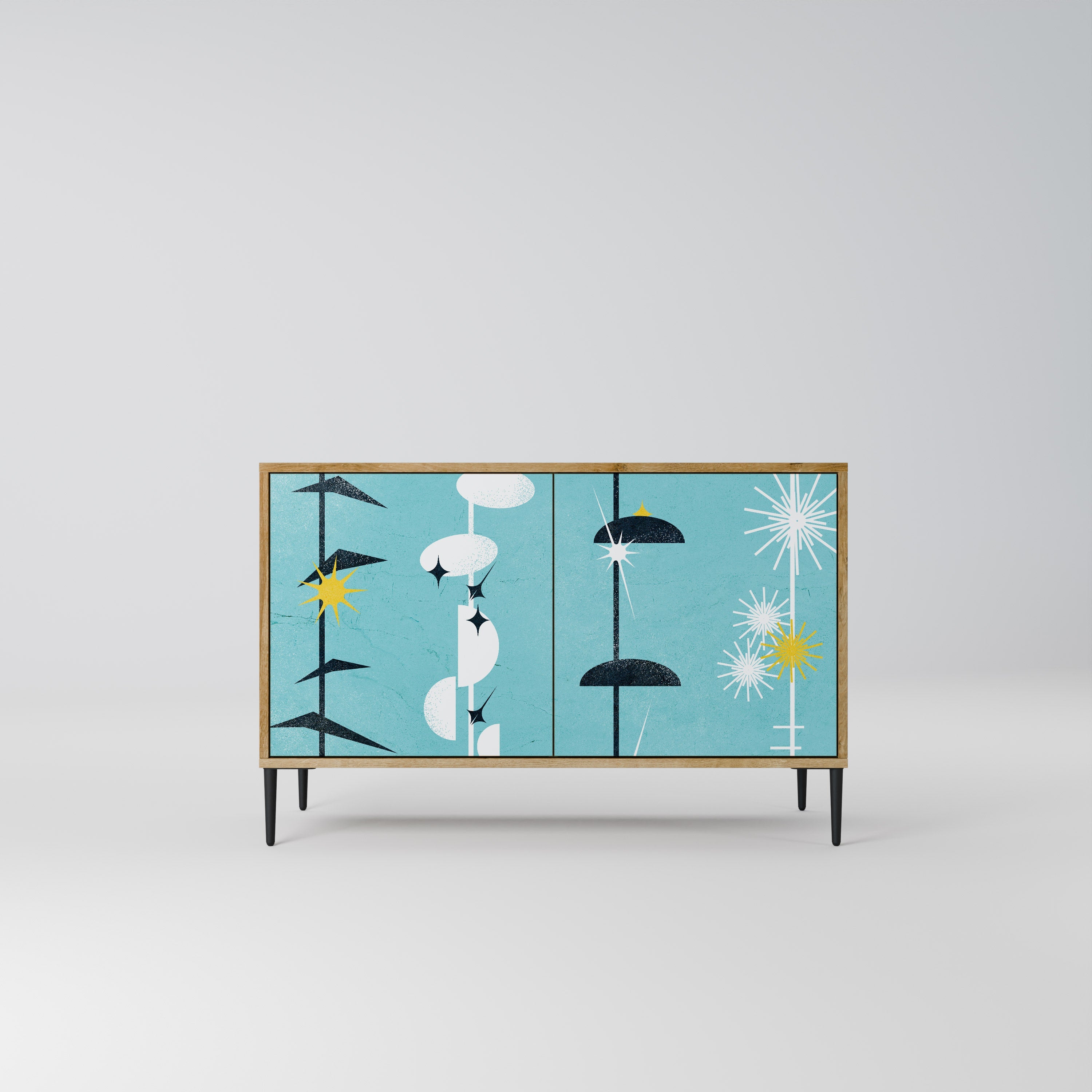 PATHS TO HAPPINESS Sideboard mit 2 Türen in Eichenoptik