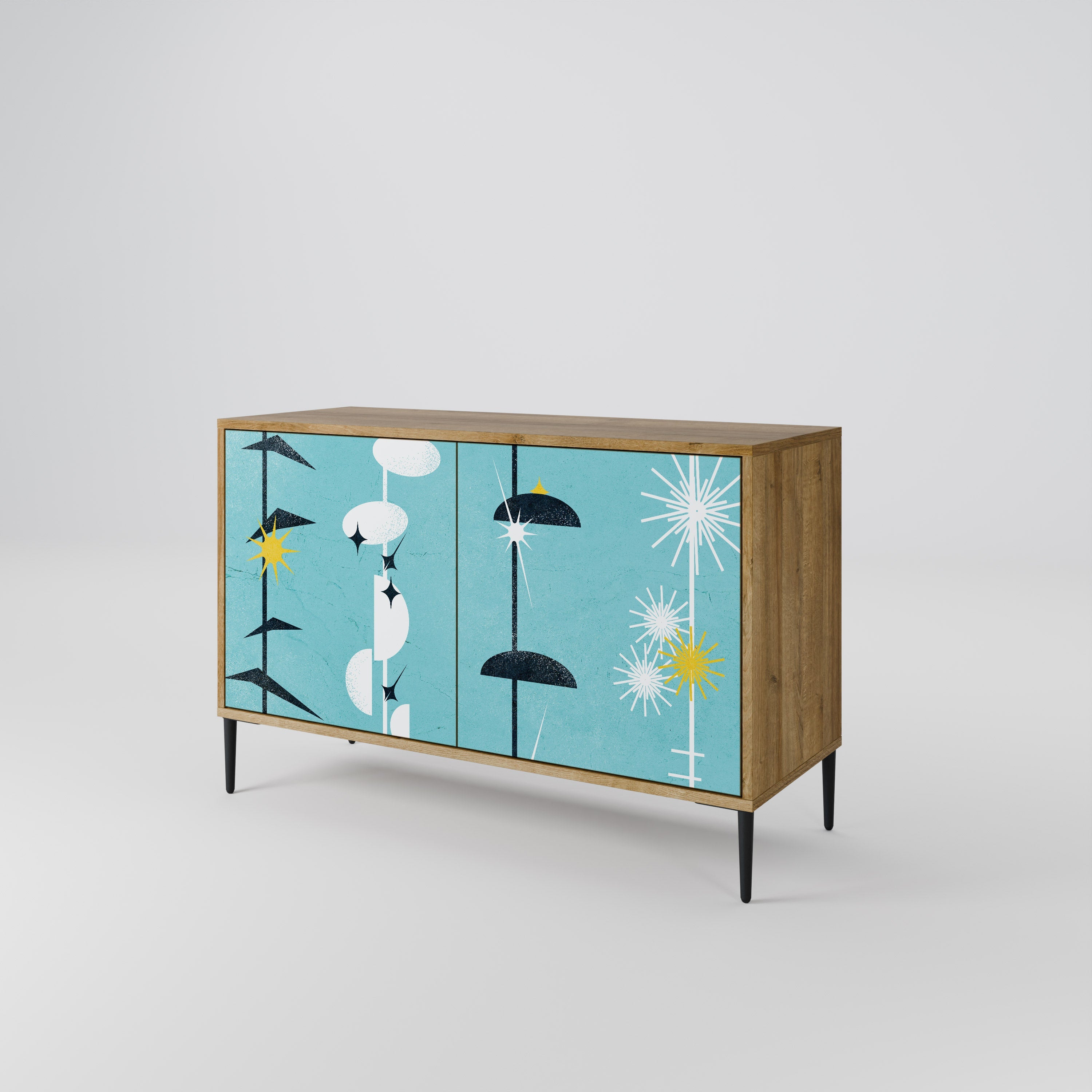 PATHS TO HAPPINESS Sideboard mit 2 Türen in Eichenoptik